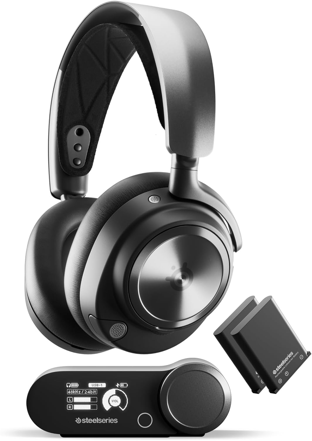 SteelSeries Arctis Nova Pro Wireless Multi-System Gaming Headset – Premium Hi-Fi Drivers – Active Noise Cancellation – Infinity Power System – Stealth Retractable Mic – PC, PS5/PS4, Switch, Mobile SteelSeries Arctis Nova Pro Wireless Multi-System Gaming Headset – Premium Hi-Fi Drivers – Active Noise Cancellation – Infinity Power System – Stealth Retractable Mic – PC, PS5/PS4, Switch, Mobile