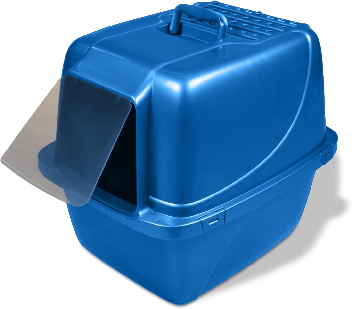 Van Ness Pets Odor Control Extra Large, Giant Enclosed Cat Pan with Odor Door, Hooded, Blue, CP7 Van Ness Pets Odor Control Extra Large, Giant Enclosed Cat Pan with Odor Door, Hooded, Blue, CP7