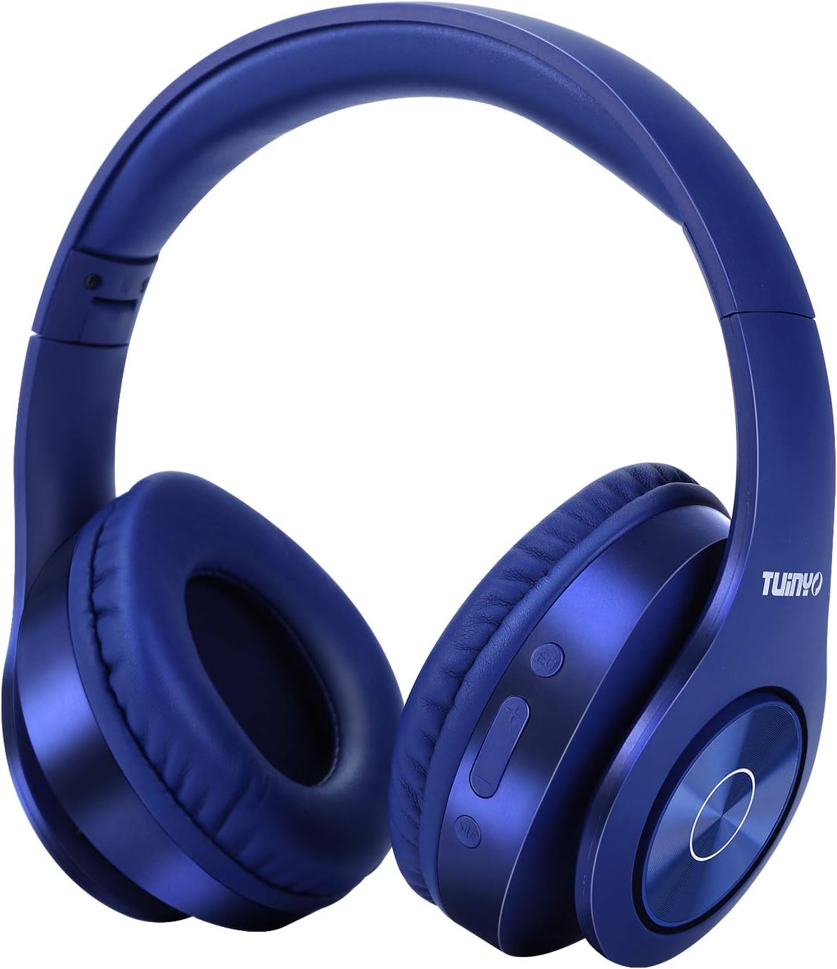 TUINYO Bluetooth Headphones Wireless, Over Ear Stereo Wireless Headset 40H Playtime with deep bass, Soft Memory-Protein Earmuffs, Built-in Mic Wired Mode PC/Cell Phones/TV-Dark Blue … TUINYO Bluetooth Headphones Wireless, Over Ear Stereo Wireless Headset 40H Playtime with deep bass, Soft Memory-Protein Earmuffs, Built-in Mic Wired Mode PC/Cell Phones/TV-Dark Blue …