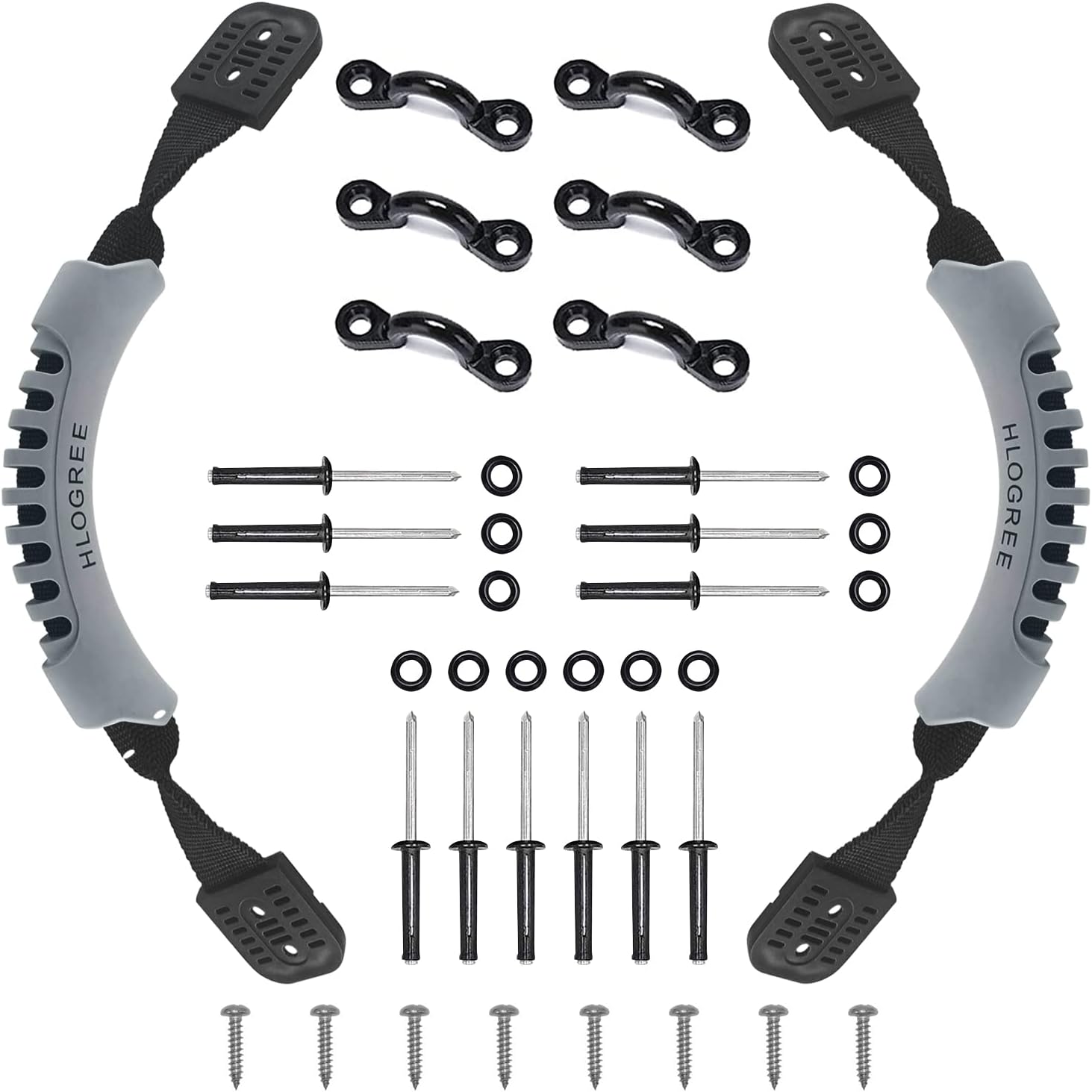 HLOGREE Kayak Handles 2/4 Pack,Kayak Carry Handle with Rivets,Kayak Replacement Handles,Kayak Handles for Emotion/Pelican/Hobie/Lifetime/sit on top/Ocean/Wilderness Accessories,Kayak Parts HLOGREE Kayak Handles 2/4 Pack,Kayak Carry Handle with Rivets,Kayak Replacement Handles,Kayak Handles for Emotion/Pelican/Hobie/Lifetime/sit on top/Ocean/Wilderness Accessories,Kayak Parts