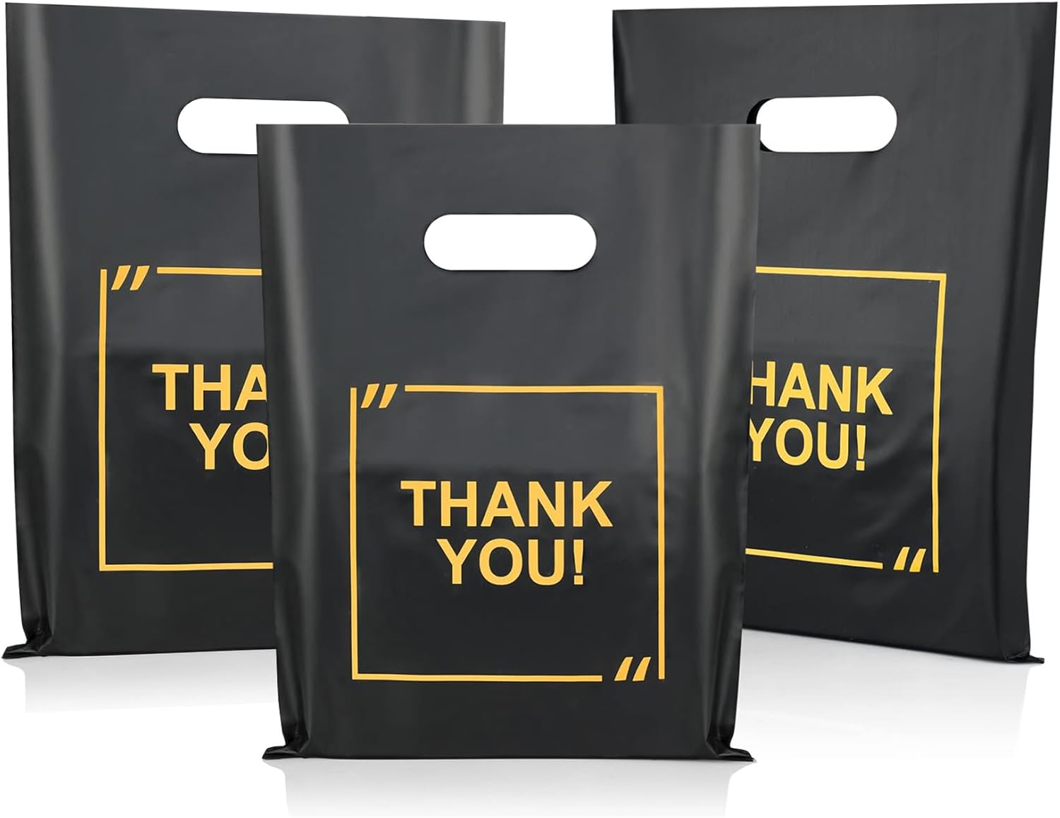 100 Pack Die Cut Plastic Shopping Bags with Thank You Logo 9×12 Merchandise Bags Extra Thick Glossy and Shopping Bags for Retail,Boutique Bags with Handles for Merchandise, Gifts, Trade Shows 100 Pack Die Cut Plastic Shopping Bags with Thank You Logo 9×12 Merchandise Bags Extra Thick Glossy and Shopping Bags for Retail,Boutique Bags with Handles for Merchandise, Gifts, Trade Shows