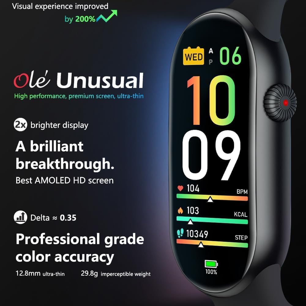 FITVII Ole Fitness Tracker with 24/7 Heart Rate and Blood Pressure Monitor, Blood Oxygen Sleep Tracking Step Calories Counter IP68 Waterproof Activity Tracker for Women Men FITVII Ole Fitness Tracker with 24/7 Heart Rate and Blood Pressure Monitor, Blood Oxygen Sleep Tracking Step Calories Counter IP68 Waterproof Activity Tracker for Women Men