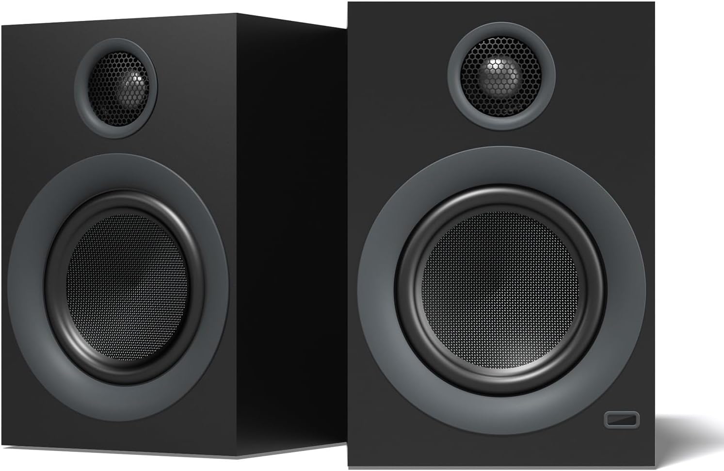 Bluetooth Bookshelf Speakers, 75W Powered Active Speaker with 4 Inch Woofer, HiFi Speaker with aptX Bluetooth USB for Home, Studio, Gaming, Set of 2, Black Bluetooth Bookshelf Speakers, 75W Powered Active Speaker with 4 Inch Woofer, HiFi Speaker with aptX Bluetooth USB for Home, Studio, Gaming, Set of 2, Black