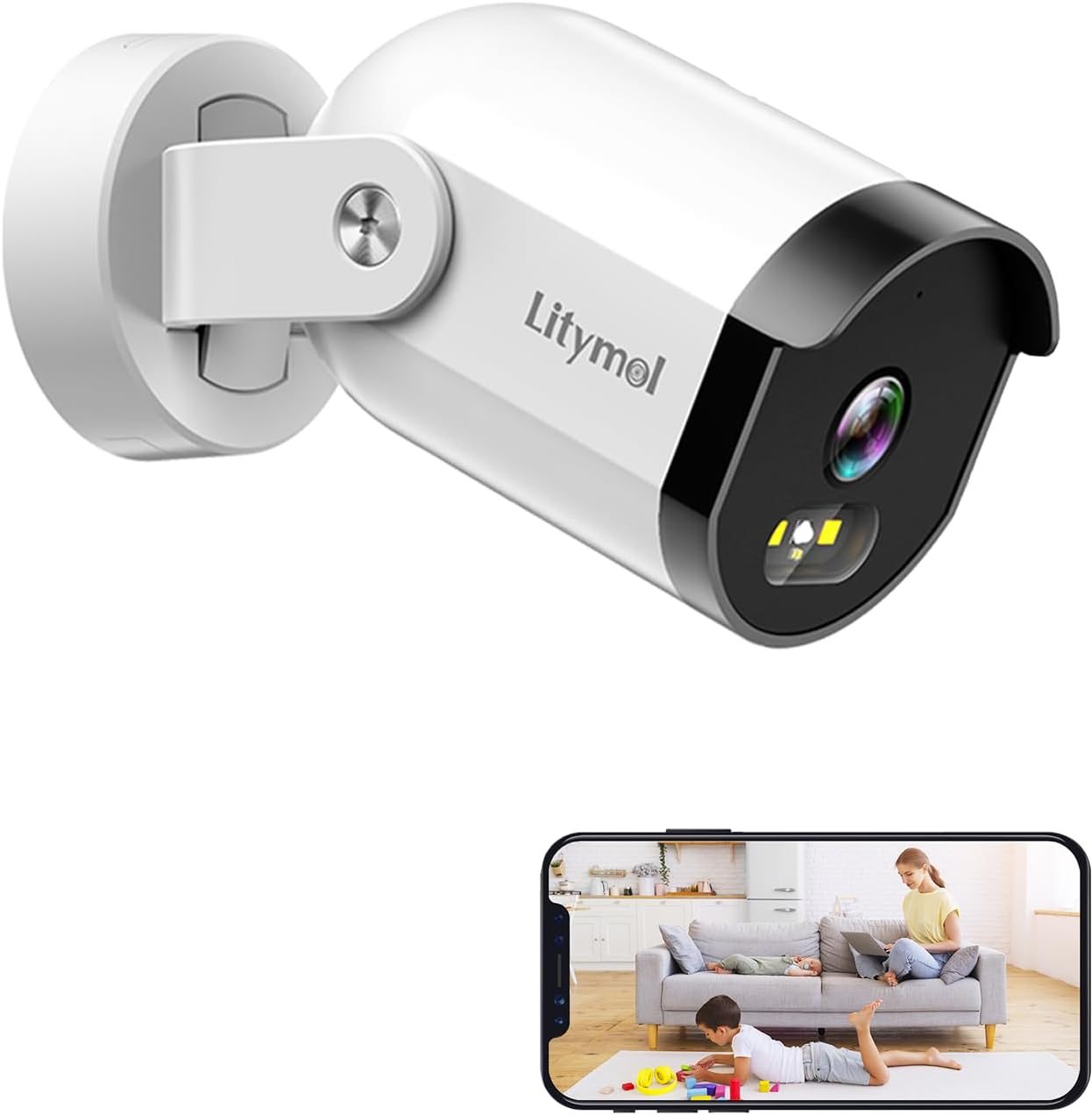 2K WiFi Security Cameras Outdoor/Indoor, 5MP Cameras for Home Security with AI Motion Detection, 32G SD/Cloud Storage, Color Night Vision, 2-Way 2K WiFi Security Cameras Outdoor/Indoor, 5MP Cameras for Home Security with AI Motion Detection, 32G SD/Cloud Storage, Color Night Vision, 2-Way