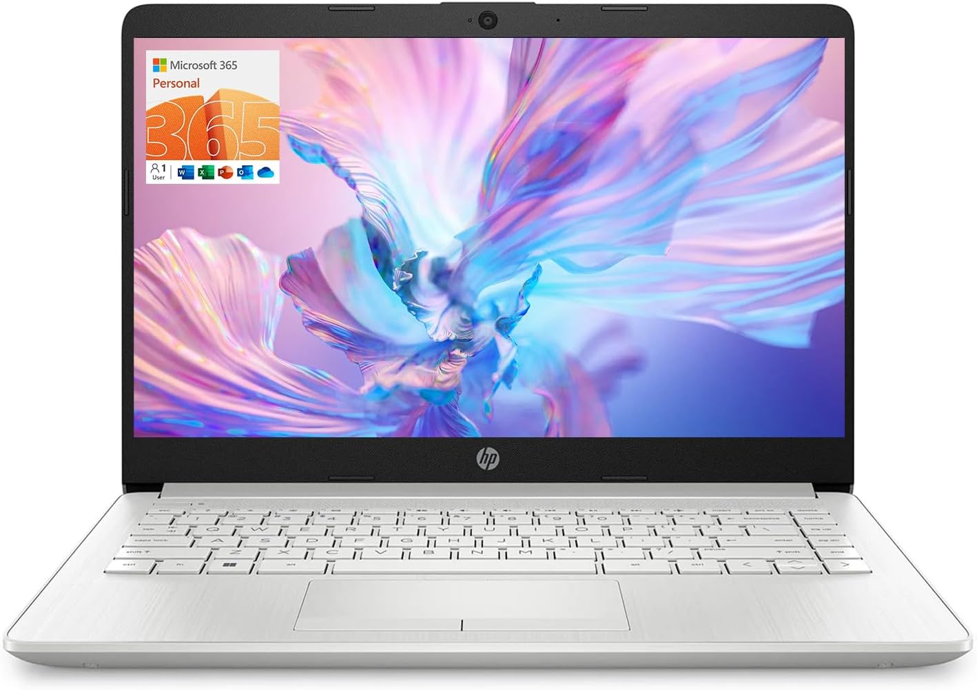 HP Portable Laptop, Student and Business, 14″ HD Display, Intel Quad-Core N4120, 8GB DDR4 RAM, 64GB eMMC, 1 Year Office 365, Webcam, RJ-45, HDMI, Wi-Fi, Windows 11 Home, Silver HP Portable Laptop, Student and Business, 14″ HD Display, Intel Quad-Core N4120, 8GB DDR4 RAM, 64GB eMMC, 1 Year Office 365, Webcam, RJ-45, HDMI, Wi-Fi, Windows 11 Home, Silver