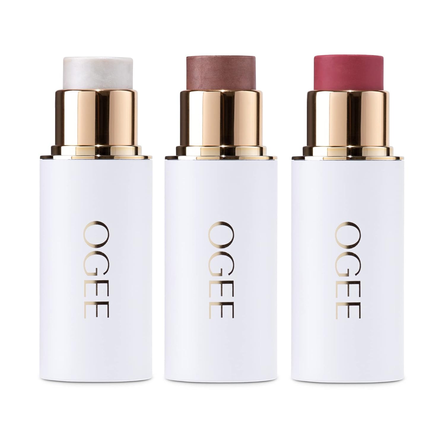 Ogee Face Stick Crystal Collection Trio – Contour Stick Makeup Collection – Certified Organic Contour Palette – Includes Bronzer Stick, Blush Stick & Highlighter Stick Ogee Face Stick Crystal Collection Trio – Contour Stick Makeup Collection – Certified Organic Contour Palette – Includes Bronzer Stick, Blush Stick & Highlighter Stick