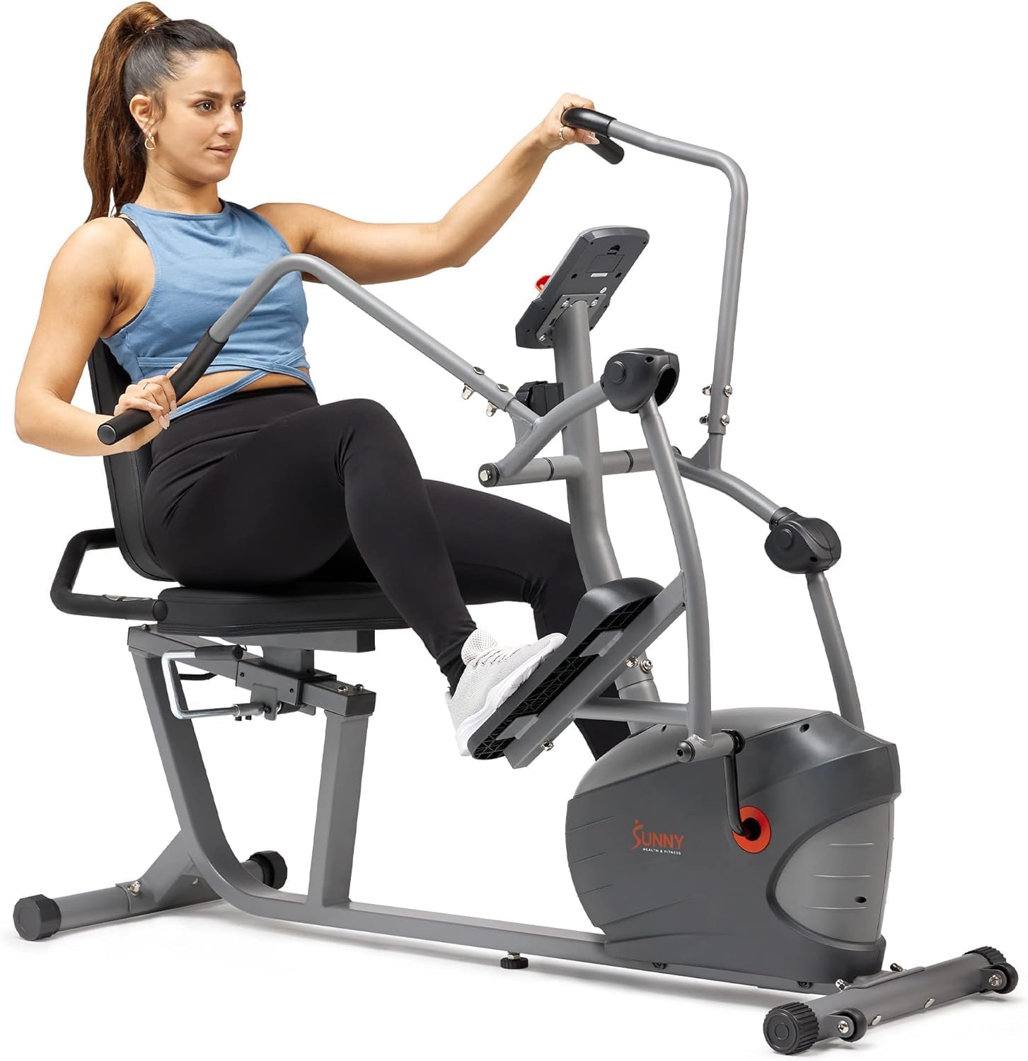 Sunny Health & Fitness Compact Performance Recumbent Bike w/Dual Motion Arm/Leg Exercisers for Senior Home Training w/Quick Adjust Seat & Optional Exclusive Free SunnyFit App Bluetooth Connectivity Sunny Health & Fitness Compact Performance Recumbent Bike w/Dual Motion Arm/Leg Exercisers for Senior Home Training w/Quick Adjust Seat & Optional Exclusive Free SunnyFit App Bluetooth Connectivity
