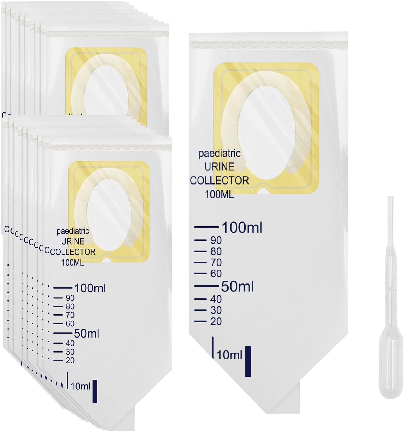 20 PCS Pediatric Urine Bag Collectors, Disposable Baby Clear Catcher Pouch Individually Pee Bags Spill Proof Baby Urine with Adhesive Surface for Kids Urine Collection 20 PCS Pediatric Urine Bag Collectors, Disposable Baby Clear Catcher Pouch Individually Pee Bags Spill Proof Baby Urine with Adhesive Surface for Kids Urine Collection