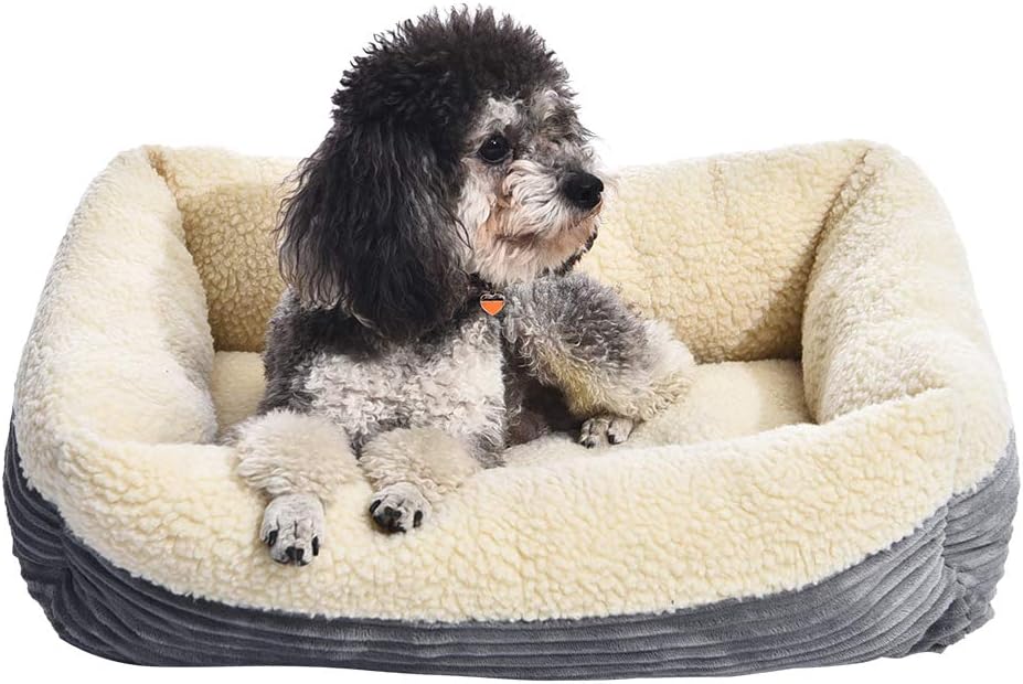 Amazon Basics 24-Inch Machine Washable Self Warming Pet Bed For Cat or Dog, Rectangle, Grey, 24″L x 20″W x 7″H Amazon Basics 24-Inch Machine Washable Self Warming Pet Bed For Cat or Dog, Rectangle, Grey, 24″L x 20″W x 7″H