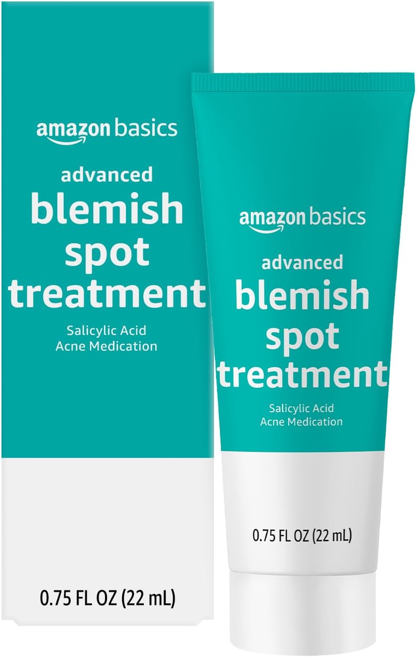 Amazon Basics Advanced Blemish Spot Treatment with 2% Salicylic Acid Acne Medication, 0.75 Fluid Ounces, 1-Pack Amazon Basics Advanced Blemish Spot Treatment with 2% Salicylic Acid Acne Medication, 0.75 Fluid Ounces, 1-Pack