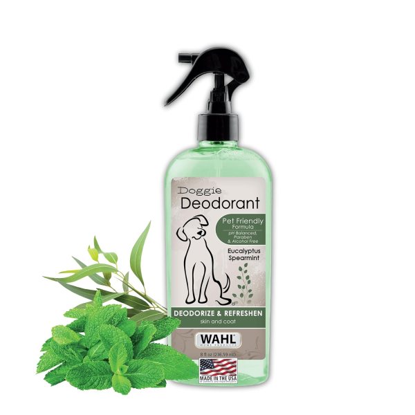 Wahl USA Deodorizing & Refreshing Pet Deodorant for Dogs – Eucalyptus & Spearmint Scent to Refresh the Skin and Coat – Model 820011A