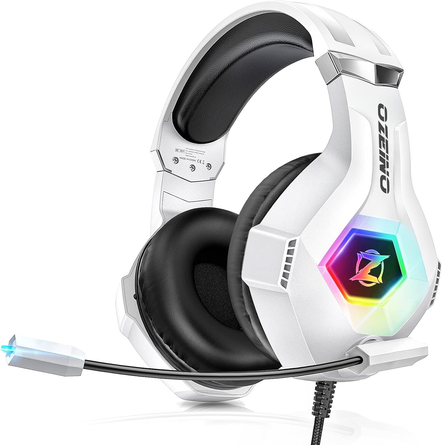 Gaming Headset for PC, Ps4, Ps5, Xbox Headset with 7.1 Surround Sound, Gaming Headphones with Noise Cancelling Mic RGB Light Over Ear Headphones for Xbox Series X/S, Switch Gaming Headset for PC, Ps4, Ps5, Xbox Headset with 7.1 Surround Sound, Gaming Headphones with Noise Cancelling Mic RGB Light Over Ear Headphones for Xbox Series X/S, Switch