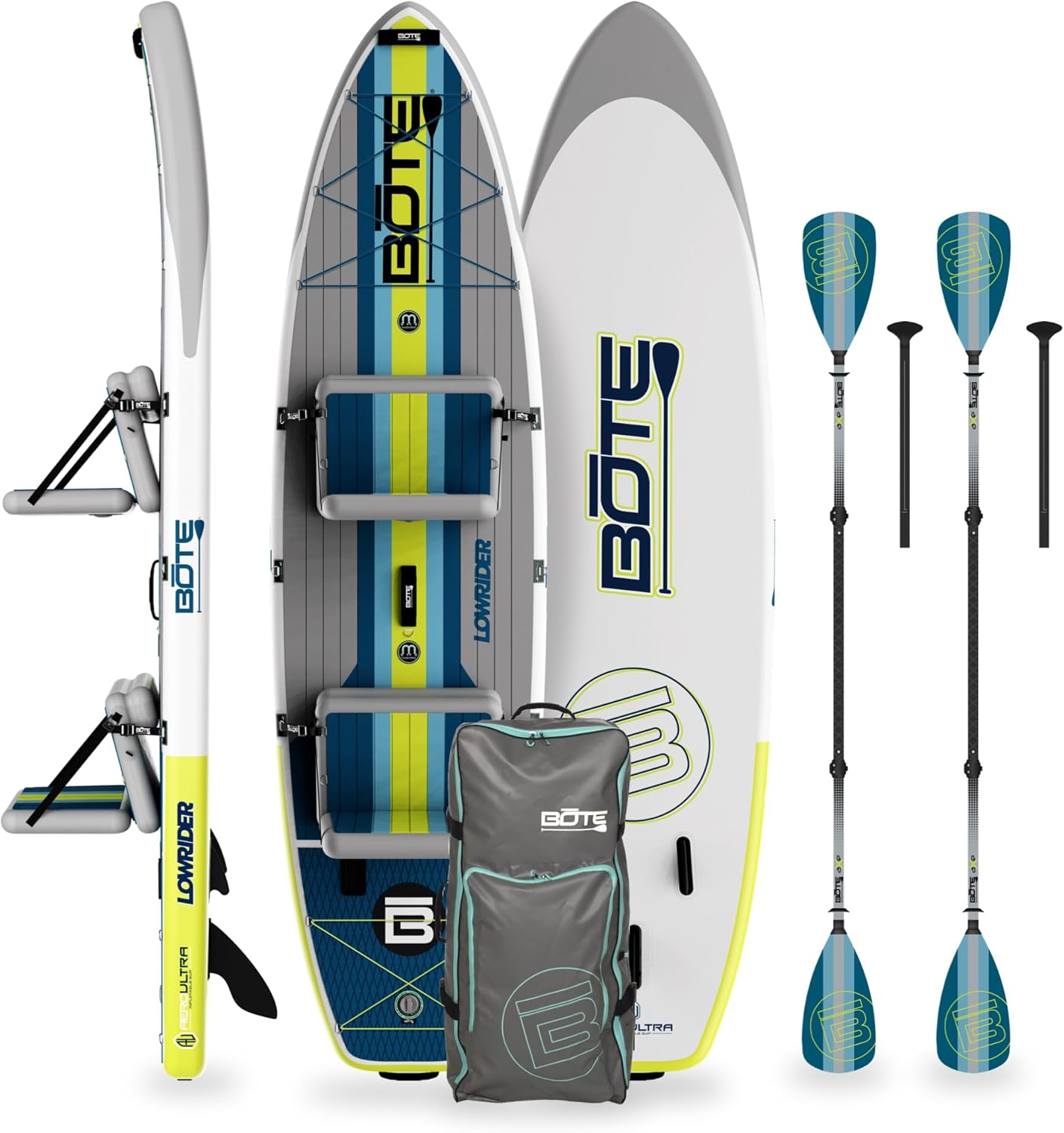 BOTE Low Rider Aero Inflatable Stand Up Paddle Board MAGNEPod Blow Up iSUP Convertible Seat Included Adults Kids Family Friendly Multiple Sizes BOTE Low Rider Aero Inflatable Stand Up Paddle Board MAGNEPod Blow Up iSUP Convertible Seat Included Adults Kids Family Friendly Multiple Sizes