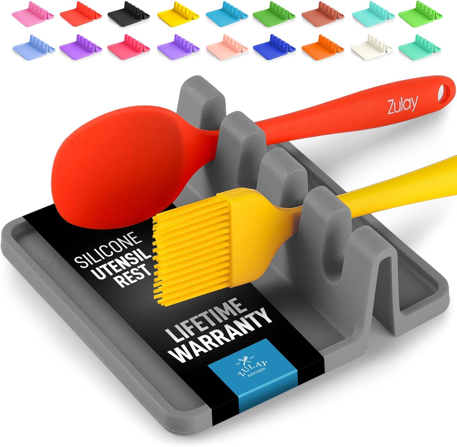 Zulay Kitchen Silicone Utensil Rest – BPA-Free, Durable Spoon Rest with Drip Pad – Heat-Resistant Spoon Rest for Stove Top – Spoon Rest for Kitchen Counter – Kitchen Gadgets & Kitchen Utensils Holder Zulay Kitchen Silicone Utensil Rest – BPA-Free, Durable Spoon Rest with Drip Pad – Heat-Resistant Spoon Rest for Stove Top – Spoon Rest for Kitchen Counter – Kitchen Gadgets & Kitchen Utensils Holder