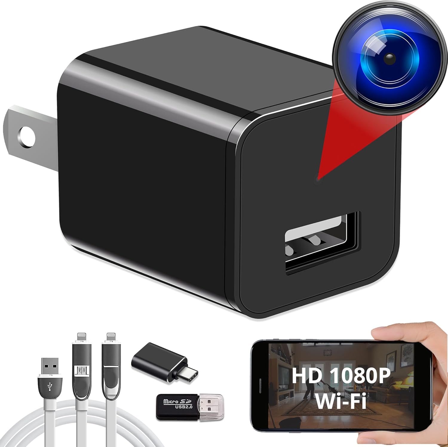Spy Camera Wireless Hidden WiFi Camera with Remote View – HD 1080P – Best Spy Camera Charger – Spy Camera Wireless – USB Hidden Camera – Premium Security Camera – Hidden Cam – iOS Android Spy Camera Wireless Hidden WiFi Camera with Remote View – HD 1080P – Best Spy Camera Charger – Spy Camera Wireless – USB Hidden Camera – Premium Security Camera – Hidden Cam – iOS Android