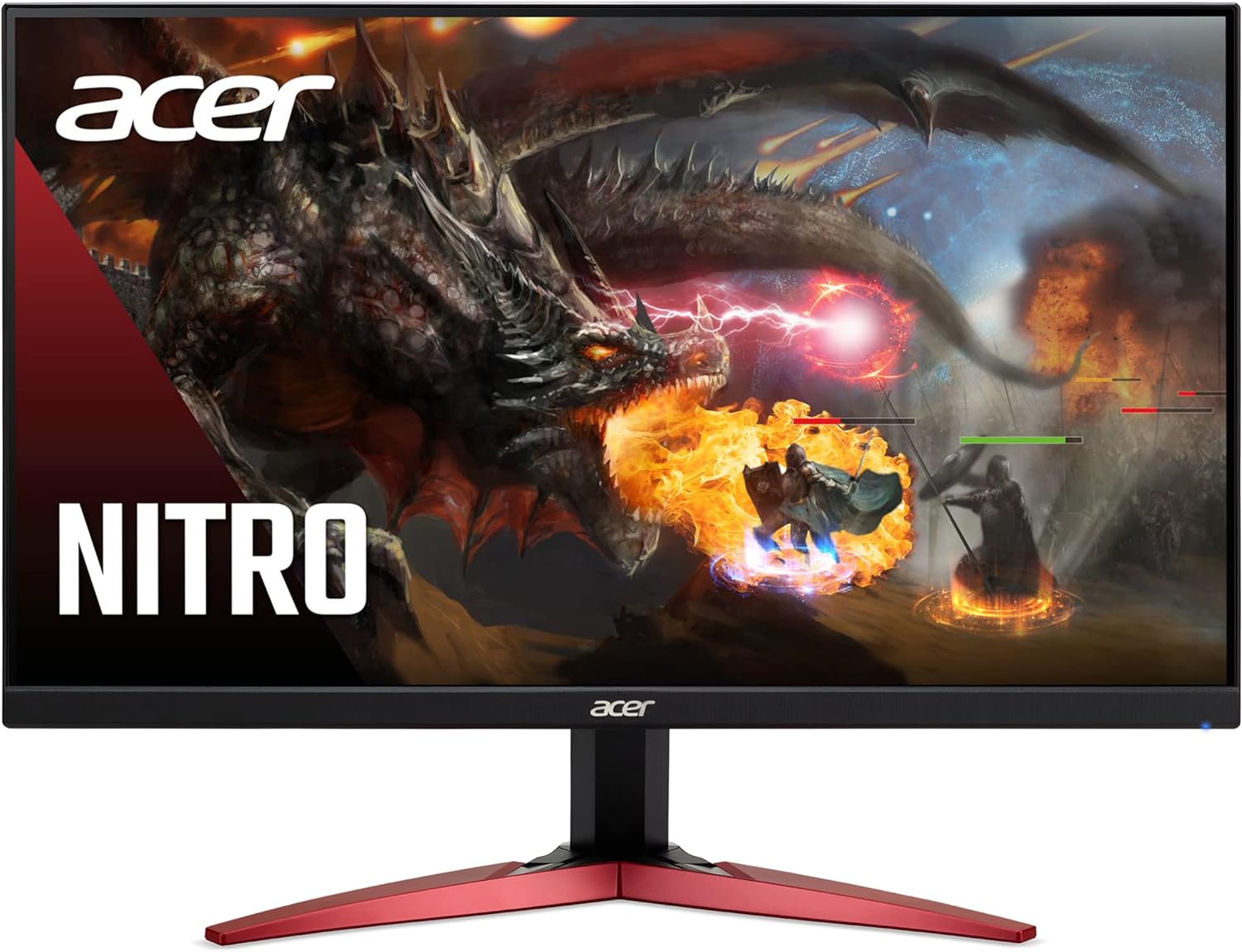 Acer Nitro KG241Y Sbiip 23.8” Full HD (1920 x 1080) VA Gaming Monitor | AMD FreeSync Premium Technology | 165Hz Refresh Rate | 1ms (VRB) | ZeroFrame Design | 1 x Display Port 1.2 & 2 x HDMI 2.0,Black Acer Nitro KG241Y Sbiip 23.8” Full HD (1920 x 1080) VA Gaming Monitor | AMD FreeSync Premium Technology | 165Hz Refresh Rate | 1ms (VRB) | ZeroFrame Design | 1 x Display Port 1.2 & 2 x HDMI 2.0,Black