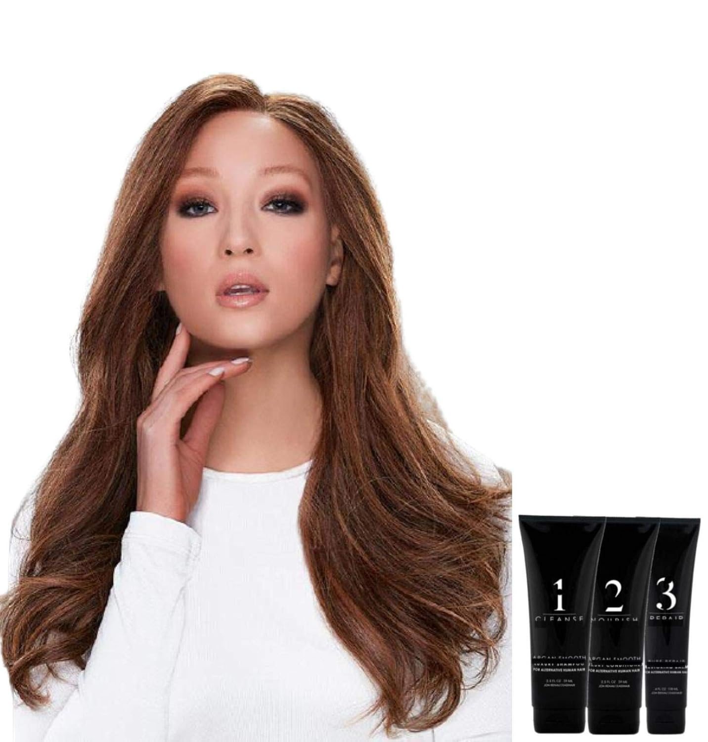 Bundle – 5 item: Blake Large Remy Human Hair Wig by Jon Renau, Christy’s Wigs Q & A Booklet Luxury Shampoo & Conditioner & Pure Repair Restoring Balm – Color: 4 Bundle – 5 item: Blake Large Remy Human Hair Wig by Jon Renau, Christy’s Wigs Q & A Booklet Luxury Shampoo & Conditioner & Pure Repair Restoring Balm – Color: 4
