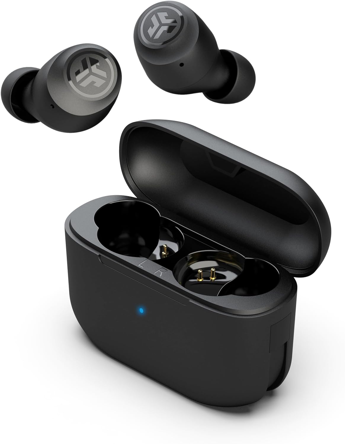 JLab Go Air Pop True Wireless Bluetooth Earbuds + Charging Case, Black, Dual Connect, IPX4 Sweat Resistance, Bluetooth 5.1 Connection, 3 EQ Sound Settings Signature, Balanced, Bass Boost JLab Go Air Pop True Wireless Bluetooth Earbuds + Charging Case, Black, Dual Connect, IPX4 Sweat Resistance, Bluetooth 5.1 Connection, 3 EQ Sound Settings Signature, Balanced, Bass Boost
