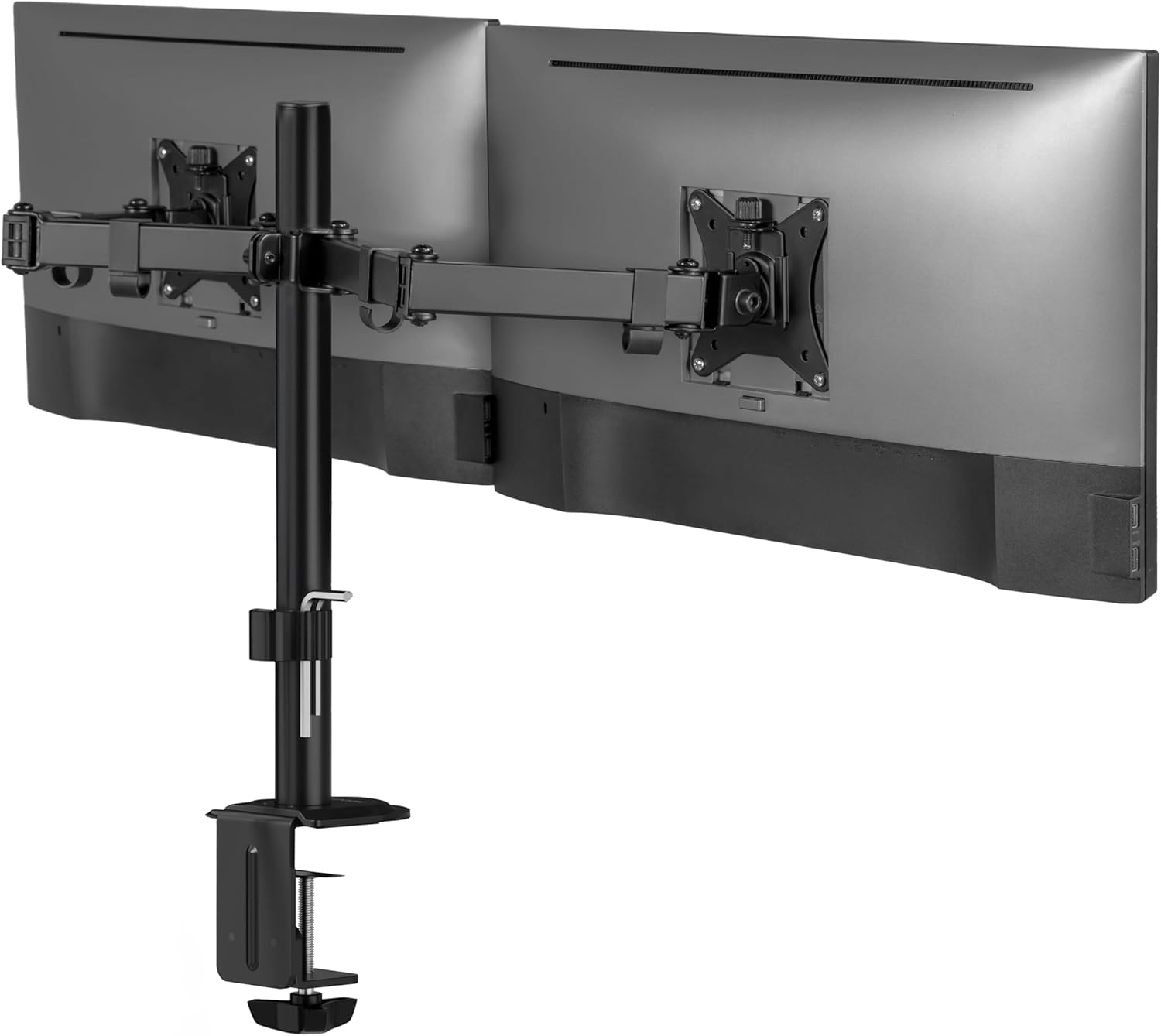 Mount-It! Dual Monitor Mount, Dual Monitor Arm for 2 Screens, Dual Monitor Desk Mount, Adjustable Tilt and Swivel Arms for Double Screens up to 32” & 19.8 Lbs VESA 75×75 and 100×100 C-clamp & Grommet Mount-It! Dual Monitor Mount, Dual Monitor Arm for 2 Screens, Dual Monitor Desk Mount, Adjustable Tilt and Swivel Arms for Double Screens up to 32” & 19.8 Lbs VESA 75×75 and 100×100 C-clamp & Grommet