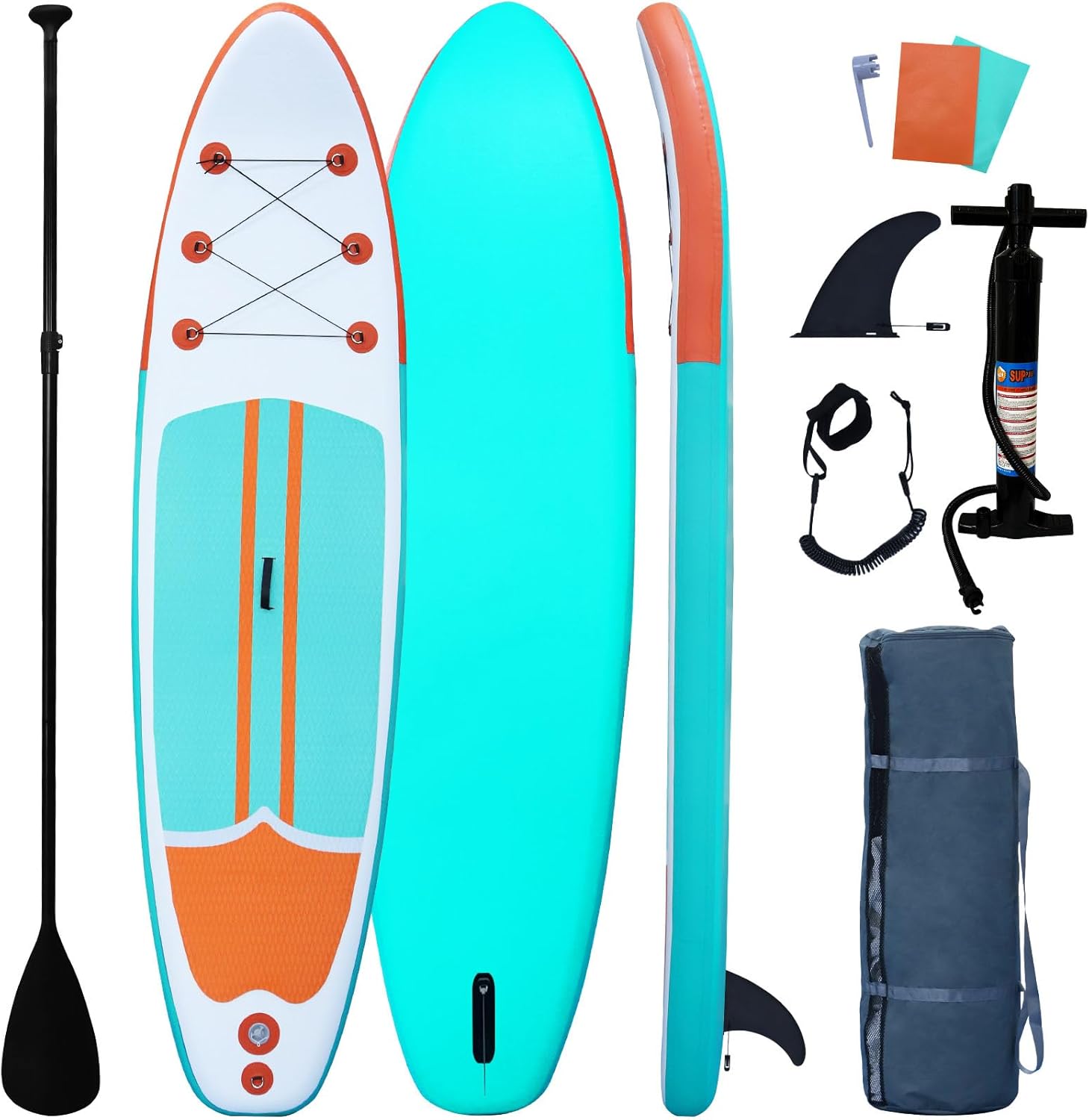 Inflatable Paddle Boards Stand Up Paddleboard Wide Stable with Premium SUP Paddle Board Accessories for All Skill Levels with Fins, Adjustable Paddle, Pump, Backpack, Leash Inflatable Paddle Boards Stand Up Paddleboard Wide Stable with Premium SUP Paddle Board Accessories for All Skill Levels with Fins, Adjustable Paddle, Pump, Backpack, Leash