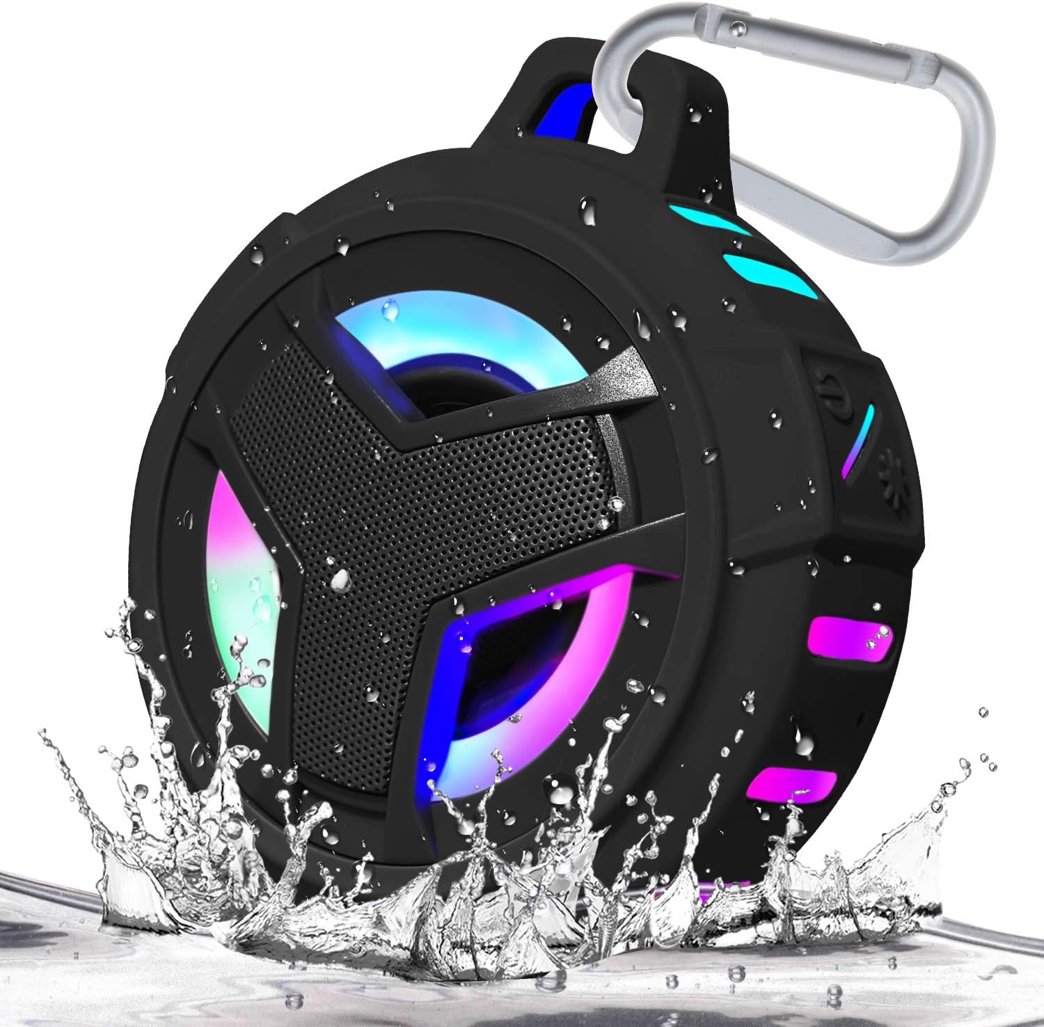 EBODA Bluetooth Shower Speaker, Portable Bluetooth Speakers, IP67 Waterproof Wireless Speaker with LED Light, Floating, 2000mAh, True Wireless Stereo for Kayak, Beach, Gifts for unisex -Black EBODA Bluetooth Shower Speaker, Portable Bluetooth Speakers, IP67 Waterproof Wireless Speaker with LED Light, Floating, 2000mAh, True Wireless Stereo for Kayak, Beach, Gifts for unisex -Black