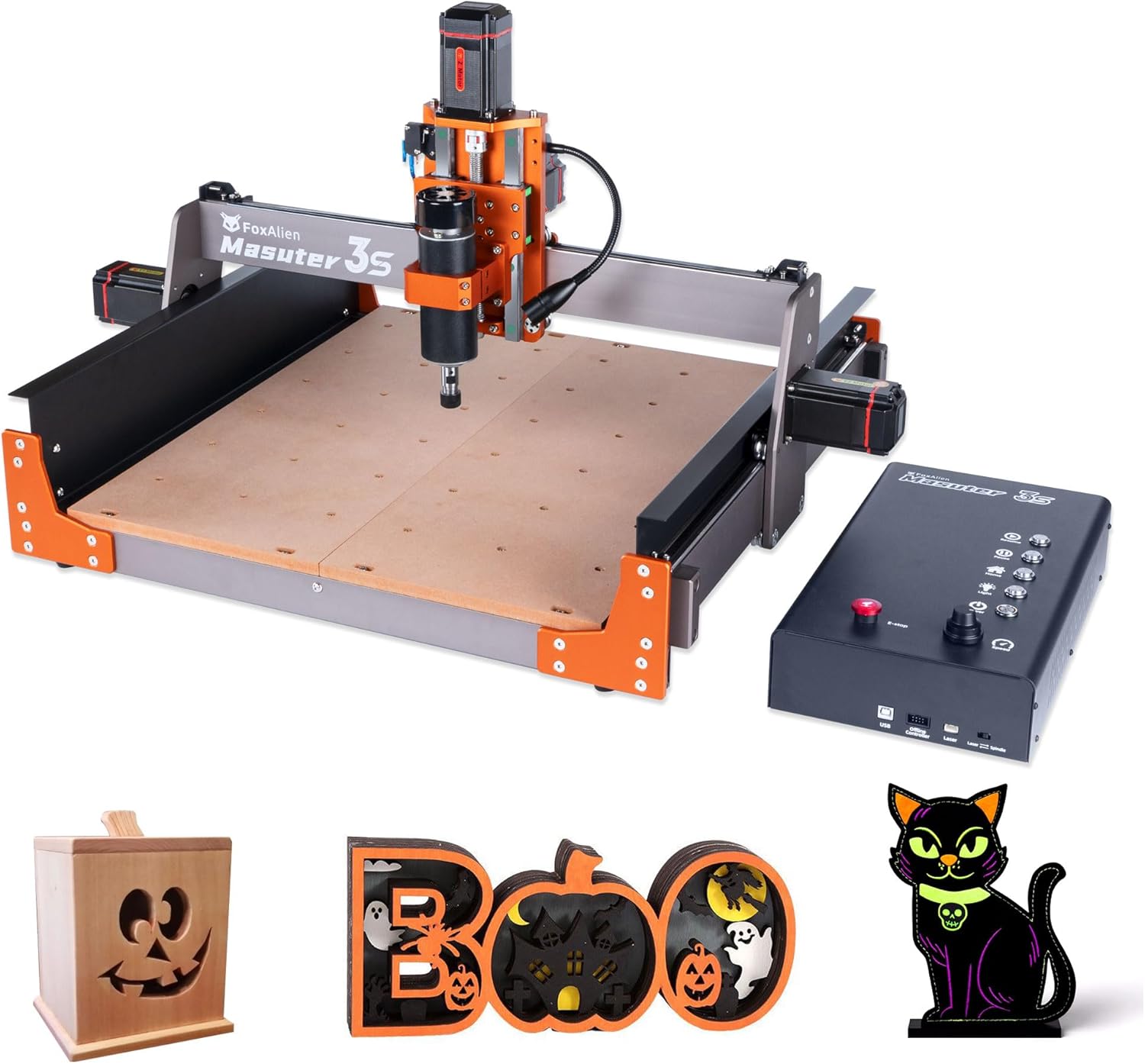 FoxAlien Masuter 3S CNC Router Machine with NEMA 23 Closed-Loop Stepper Motor, 400W Spindle 3 Axis Engraving Milling Machine for Wood Acrylic Aluminum Carving Cutting FoxAlien Masuter 3S CNC Router Machine with NEMA 23 Closed-Loop Stepper Motor, 400W Spindle 3 Axis Engraving Milling Machine for Wood Acrylic Aluminum Carving Cutting
