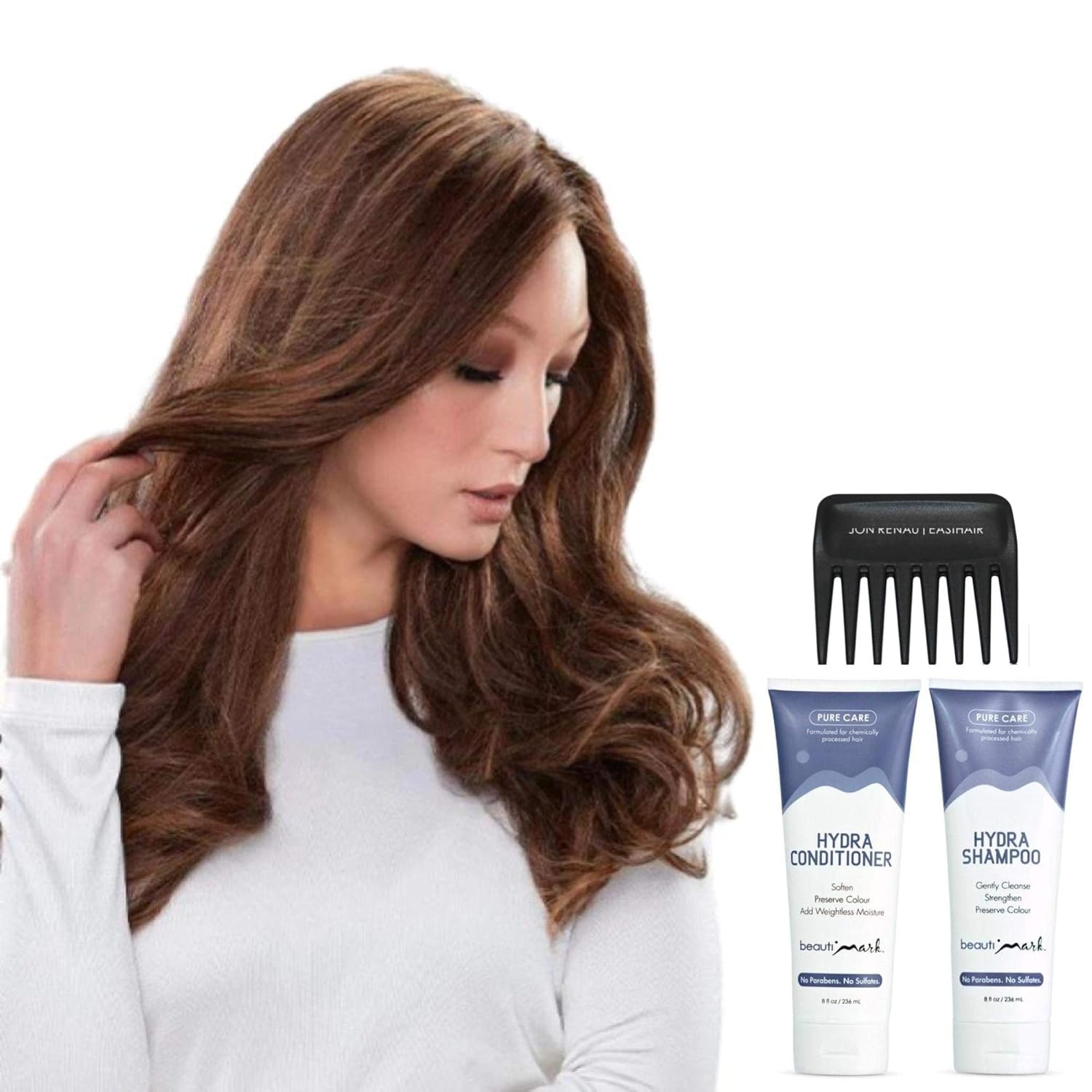 Bundle – 5 item: Blake Large Exclusive Remy Human Hair Wig by Jon Renau, Christy’s Wigs Q & A Booklet, BeautiMark Hydra Shampoo & Conditioner Wide Tooth Comb – Color: 6RN Bundle – 5 item: Blake Large Exclusive Remy Human Hair Wig by Jon Renau, Christy’s Wigs Q & A Booklet, BeautiMark Hydra Shampoo & Conditioner Wide Tooth Comb – Color: 6RN