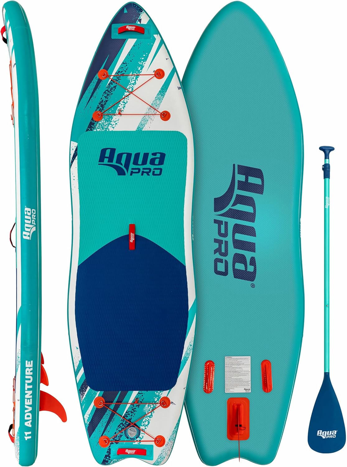 Aqua PRO Halcyon Adventure Inflatable Stand-Up Paddleboard iSUP, Scalloped Wide Stable Design with Non-Slip EVA Deck, Includes Paddle, Ankle Leash, Pump and Carry/Storage Bag Aqua PRO Halcyon Adventure Inflatable Stand-Up Paddleboard iSUP, Scalloped Wide Stable Design with Non-Slip EVA Deck, Includes Paddle, Ankle Leash, Pump and Carry/Storage Bag