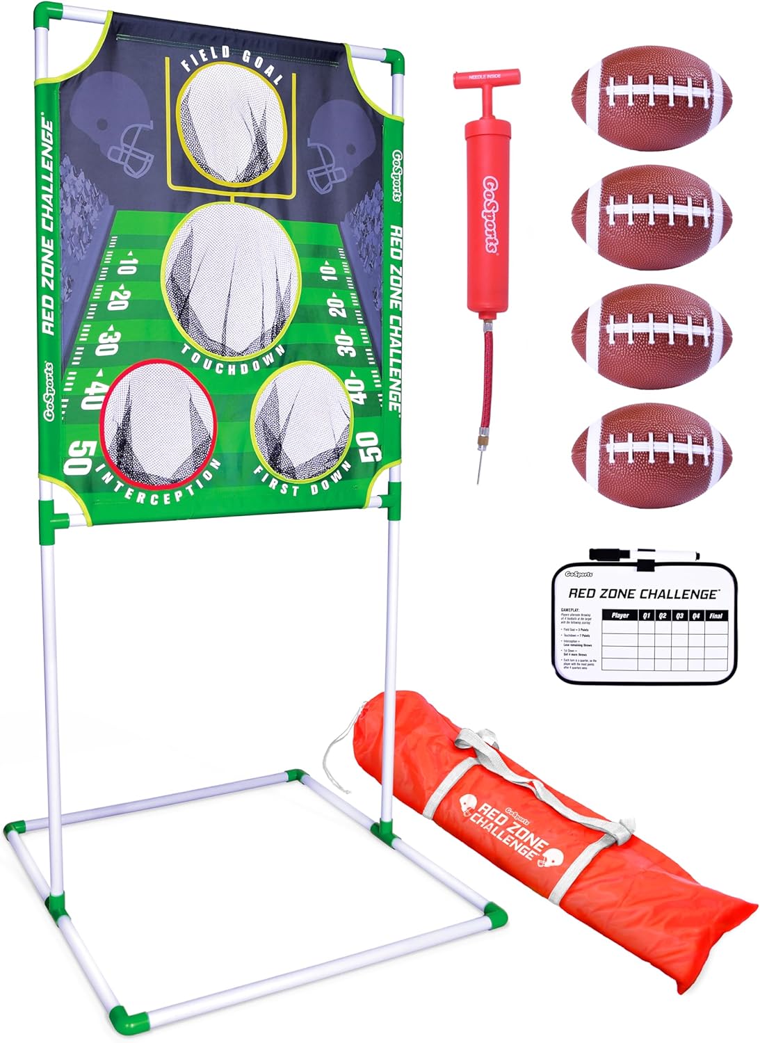 GoSports Football & Baseball Toss Games Available in Football Red Zone Challenge or Baseball Pro Pitch Challenge – Choose Between Backyard Toss or Door Hang Targets GoSports Football & Baseball Toss Games Available in Football Red Zone Challenge or Baseball Pro Pitch Challenge – Choose Between Backyard Toss or Door Hang Targets