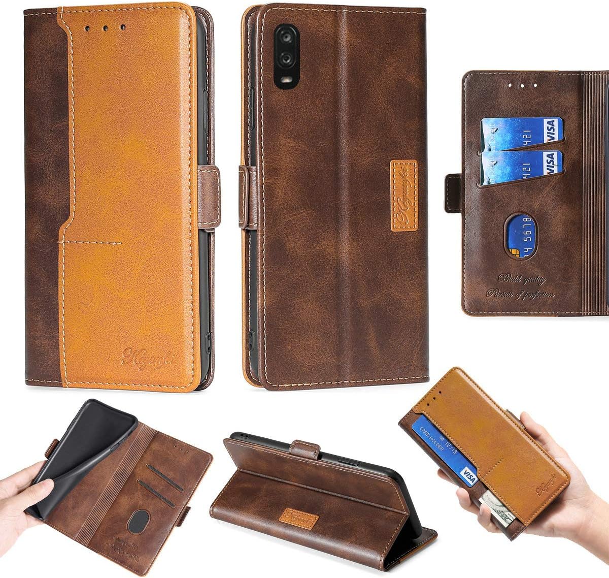 Case for Jitterbug Smart 3 / Lively Smart Smartphone Jitterbug Case Silicone TPU + Flip Cover Stand Shell Brown Case for Jitterbug Smart 3 / Lively Smart Smartphone Jitterbug Case Silicone TPU + Flip Cover Stand Shell Brown