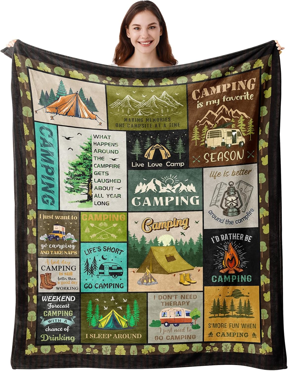 Camping Gifts, Camping Accessories, Camping Blanket 50″X60″, Camping Gifts for Women/Men, Rv Decor, Gifts for Campers, Cool Camper Gifts for Camping, Best Gifts for Rv Owners, Rv Gifts Camping Gifts, Camping Accessories, Camping Blanket 50″X60″, Camping Gifts for Women/Men, Rv Decor, Gifts for Campers, Cool Camper Gifts for Camping, Best Gifts for Rv Owners, Rv Gifts