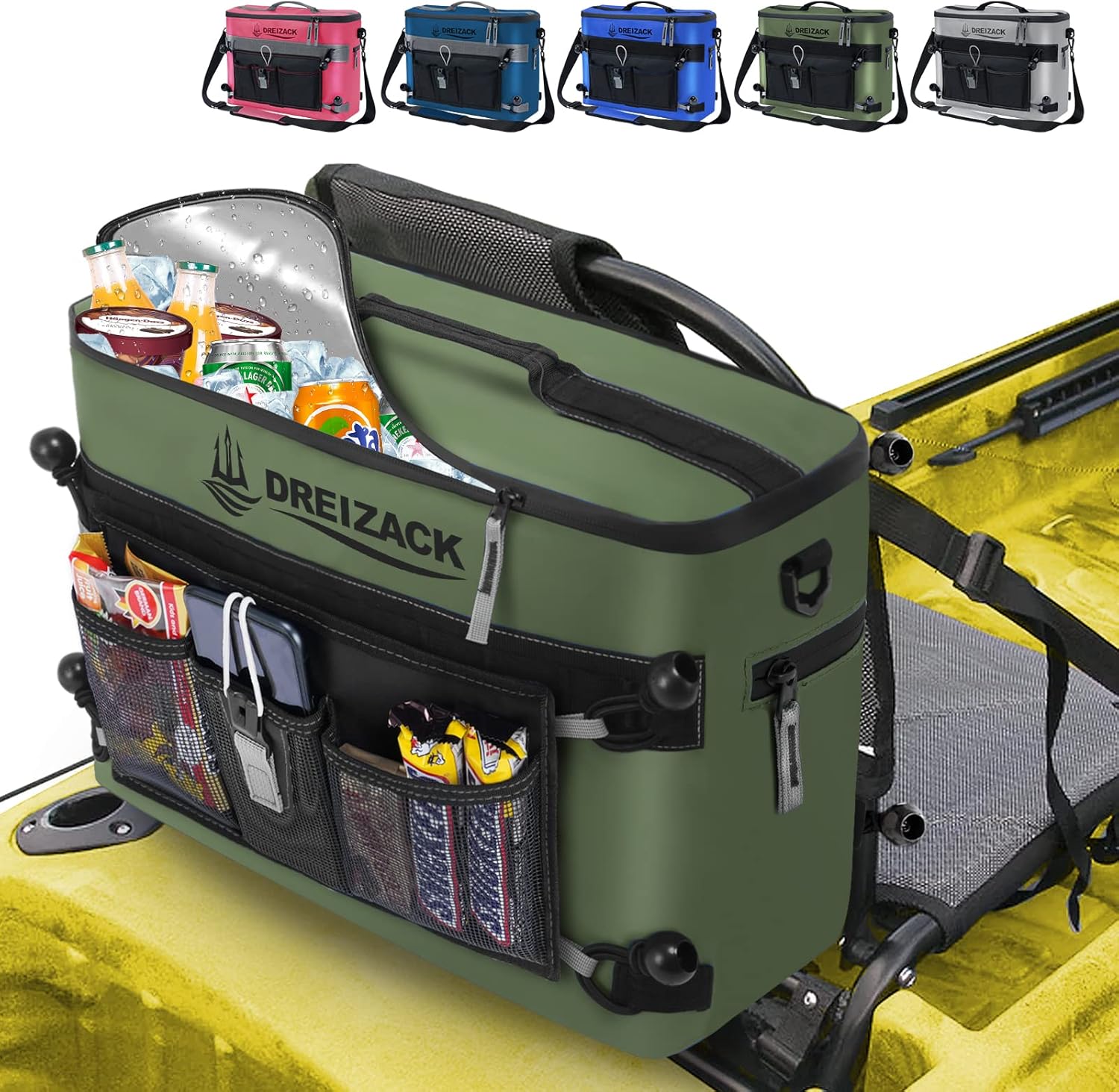 Dreizack Kayak Cooler Behind Seat, Waterproof Cooler for Kayaking,Paddle Board Cooler Compatible with Lawn-Chair Seat Kayak Accessories Cooler Bag Kayak Cooler Tow Behind for Camping Fishing Dreizack Kayak Cooler Behind Seat, Waterproof Cooler for Kayaking,Paddle Board Cooler Compatible with Lawn-Chair Seat Kayak Accessories Cooler Bag Kayak Cooler Tow Behind for Camping Fishing