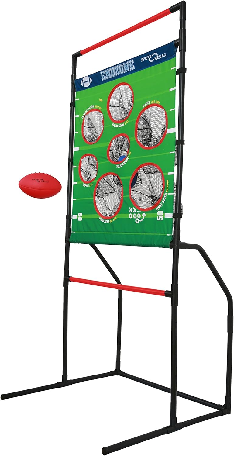 Sport Squad Endzone Challenge 2-in-1 Football and Flying Disc Toss – Backyard and Lawn Game for Indoor and Outdoor Use – Practice your Throwing Skills with this Football Target Carnival Game Sport Squad Endzone Challenge 2-in-1 Football and Flying Disc Toss – Backyard and Lawn Game for Indoor and Outdoor Use – Practice your Throwing Skills with this Football Target Carnival Game