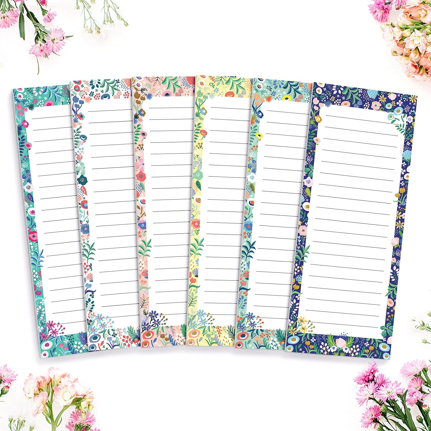 Sweetzer & Orange 6-Pack Magnetic Grocery List for Fridge (Floral Theme) – 3.5” x 9” Memo Notepad for Shopping, Locker, Filing Cabinet, To Do, Appointment Reminders, Meal Plans | 55 Sheets Per Pad Sweetzer & Orange 6-Pack Magnetic Grocery List for Fridge (Floral Theme) – 3.5” x 9” Memo Notepad for Shopping, Locker, Filing Cabinet, To Do, Appointment Reminders, Meal Plans | 55 Sheets Per Pad