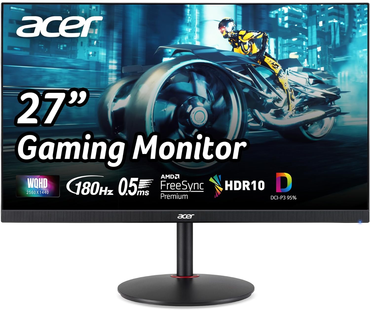 Acer Nitro 27″ WQHD 2560 x 1440 PC Gaming IPS Monitor | AMD FreeSync Premium Up to 180Hz Refresh 0.5ms DCI-P3 95% 1 Display Port 1.2 & 2 HDMI 2.0 XV271U M3bmiiprx,Black Acer Nitro 27″ WQHD 2560 x 1440 PC Gaming IPS Monitor | AMD FreeSync Premium Up to 180Hz Refresh 0.5ms DCI-P3 95% 1 Display Port 1.2 & 2 HDMI 2.0 XV271U M3bmiiprx,Black