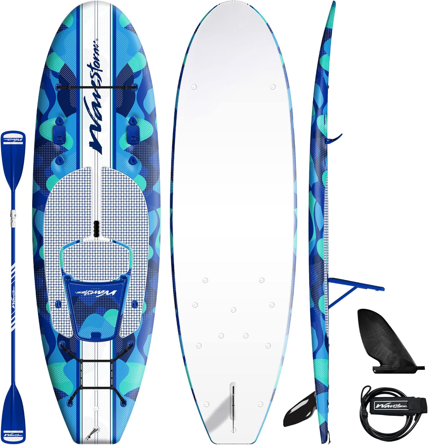 WAVESTORM 9ft6 SUP Kayak Hybrid Stand Up Paddleboard Foam Soft Top SUP for Adults and Kids of All Levels of Paddling Kayak,Blue WAVESTORM 9ft6 SUP Kayak Hybrid Stand Up Paddleboard Foam Soft Top SUP for Adults and Kids of All Levels of Paddling Kayak,Blue