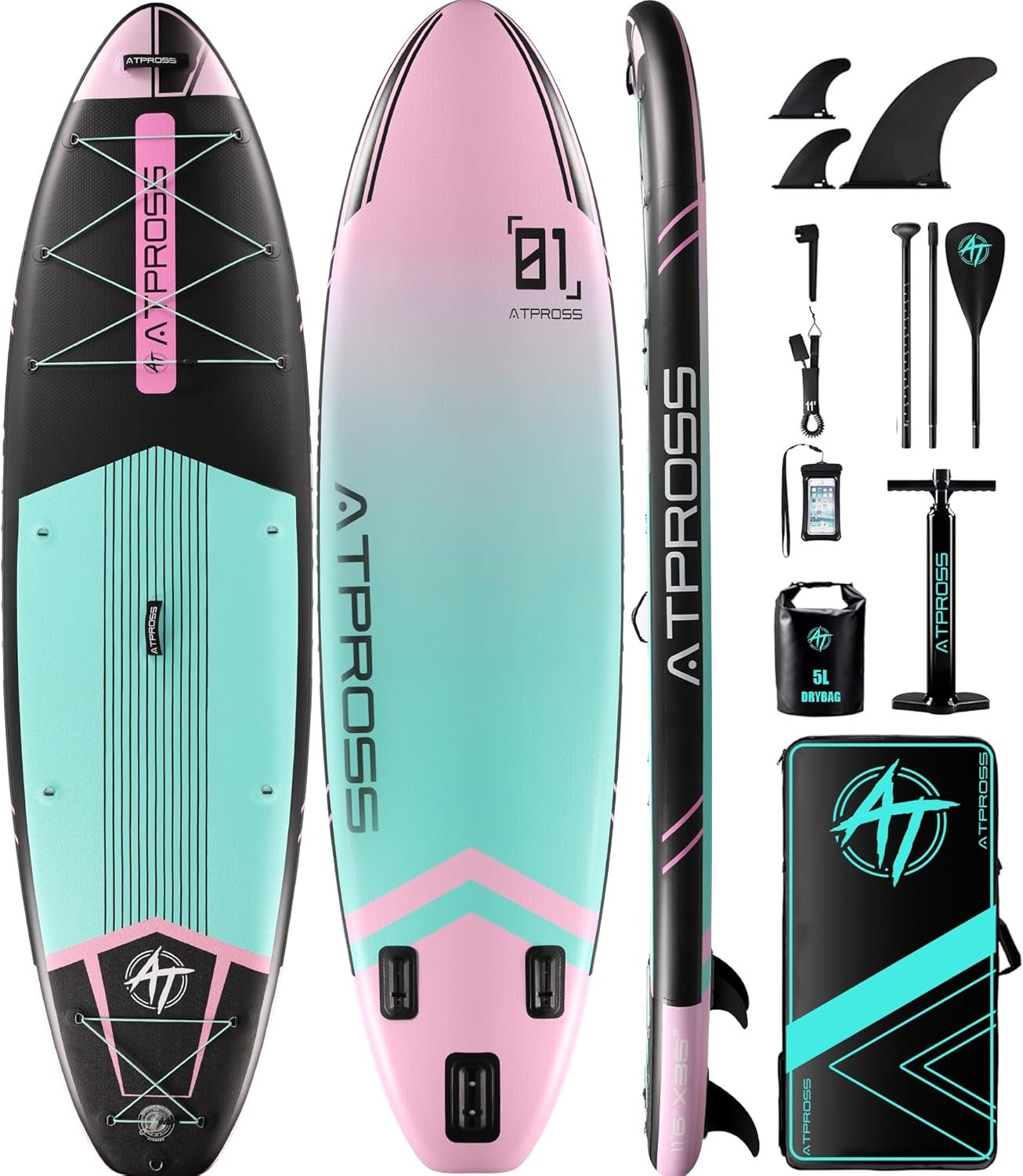 11’6″x35″ Inflatable Paddle Board, 450lbs Extra Wide Stand Up Paddleboard for Adults with Premium SUP Accessories Kit & Backpack, Blow Up Kayak Non-Slip Stable Deck Boat for Yoga Fishing Surf 11’6″x35″ Inflatable Paddle Board, 450lbs Extra Wide Stand Up Paddleboard for Adults with Premium SUP Accessories Kit & Backpack, Blow Up Kayak Non-Slip Stable Deck Boat for Yoga Fishing Surf