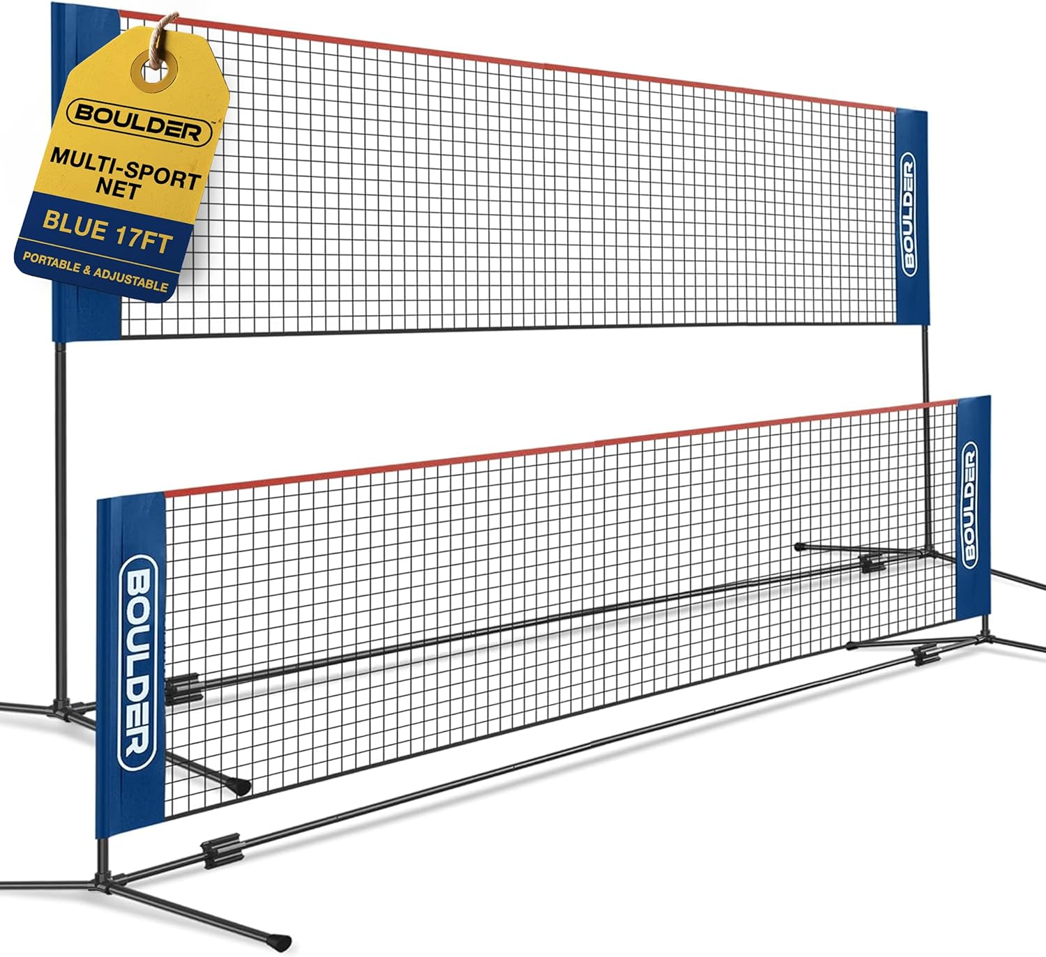 Boulder Badminton Pickleball Net – Adjustable Portable Net for Junior Tennis, Kids Volleyball & Soccer, and Backyard Games – Easy Setup Nylon Sports Net with Poles 10 ft/14ft/17ft/22ft Wide Boulder Badminton Pickleball Net – Adjustable Portable Net for Junior Tennis, Kids Volleyball & Soccer, and Backyard Games – Easy Setup Nylon Sports Net with Poles 10 ft/14ft/17ft/22ft Wide