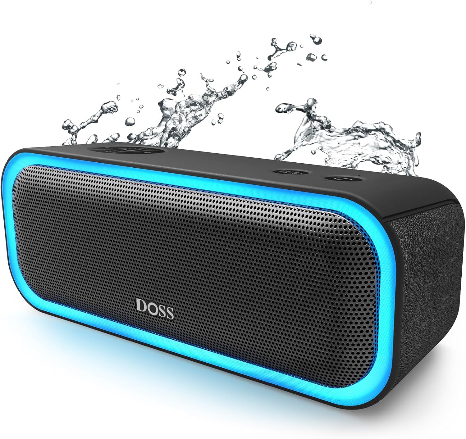 DOSS SoundBox Pro Bluetooth Speaker with 20W Stereo Sound, Active Extra Bass, IPX6 Waterproof, Bluetooth 5.0, TWS Pairing, Multi-Colors Lights, 20H Playtime, Portable Speaker for Beach, Outdoor-Black DOSS SoundBox Pro Bluetooth Speaker with 20W Stereo Sound, Active Extra Bass, IPX6 Waterproof, Bluetooth 5.0, TWS Pairing, Multi-Colors Lights, 20H Playtime, Portable Speaker for Beach, Outdoor-Black