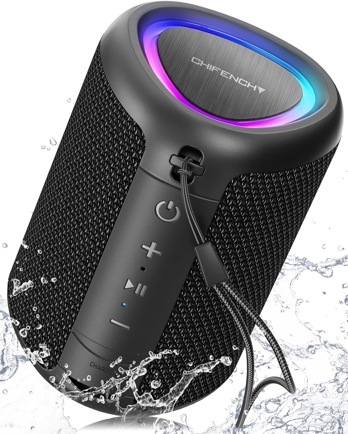 Portable Bluetooth Speaker with Lights, Powerful Crystal Clear Sound, IPX5 Waterproof, All Day Playtime, AUX&TF-Card Input, Bluetooth 5.3, TWS Paring, Small Wireless Speaker for Outdoor, Gift Ideas Portable Bluetooth Speaker with Lights, Powerful Crystal Clear Sound, IPX5 Waterproof, All Day Playtime, AUX&TF-Card Input, Bluetooth 5.3, TWS Paring, Small Wireless Speaker for Outdoor, Gift Ideas