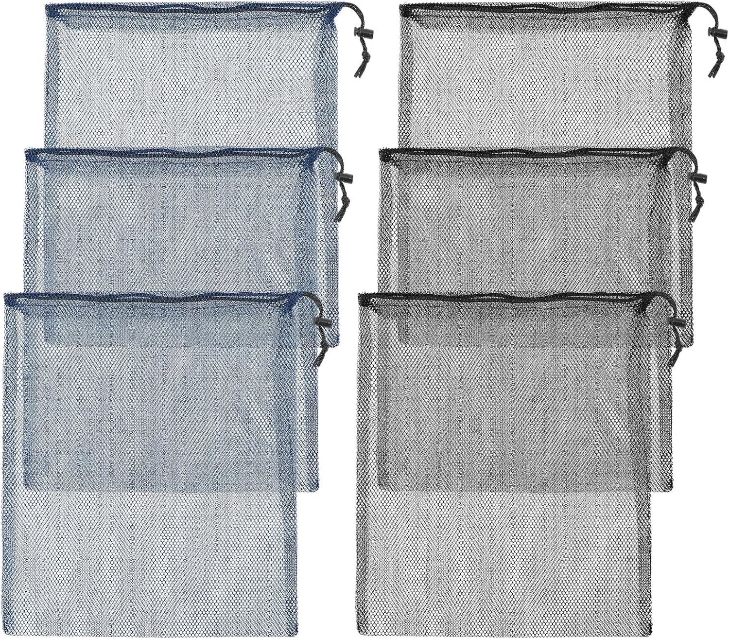 6Pcs Mesh Drawstring Bag,Scalloping Bag 13.7 x 15.7 inches Polyester Small Drawstring Pouch for Flushing Beach Toys,Shell Collection,Mesh Bags and Travel Black, Navy 6Pcs Mesh Drawstring Bag,Scalloping Bag 13.7 x 15.7 inches Polyester Small Drawstring Pouch for Flushing Beach Toys,Shell Collection,Mesh Bags and Travel Black, Navy