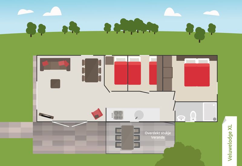 Groepsaccommodatie voor maximaal 12 personen met grillhuis op vakantiepark in Voorthuizen - Image 4