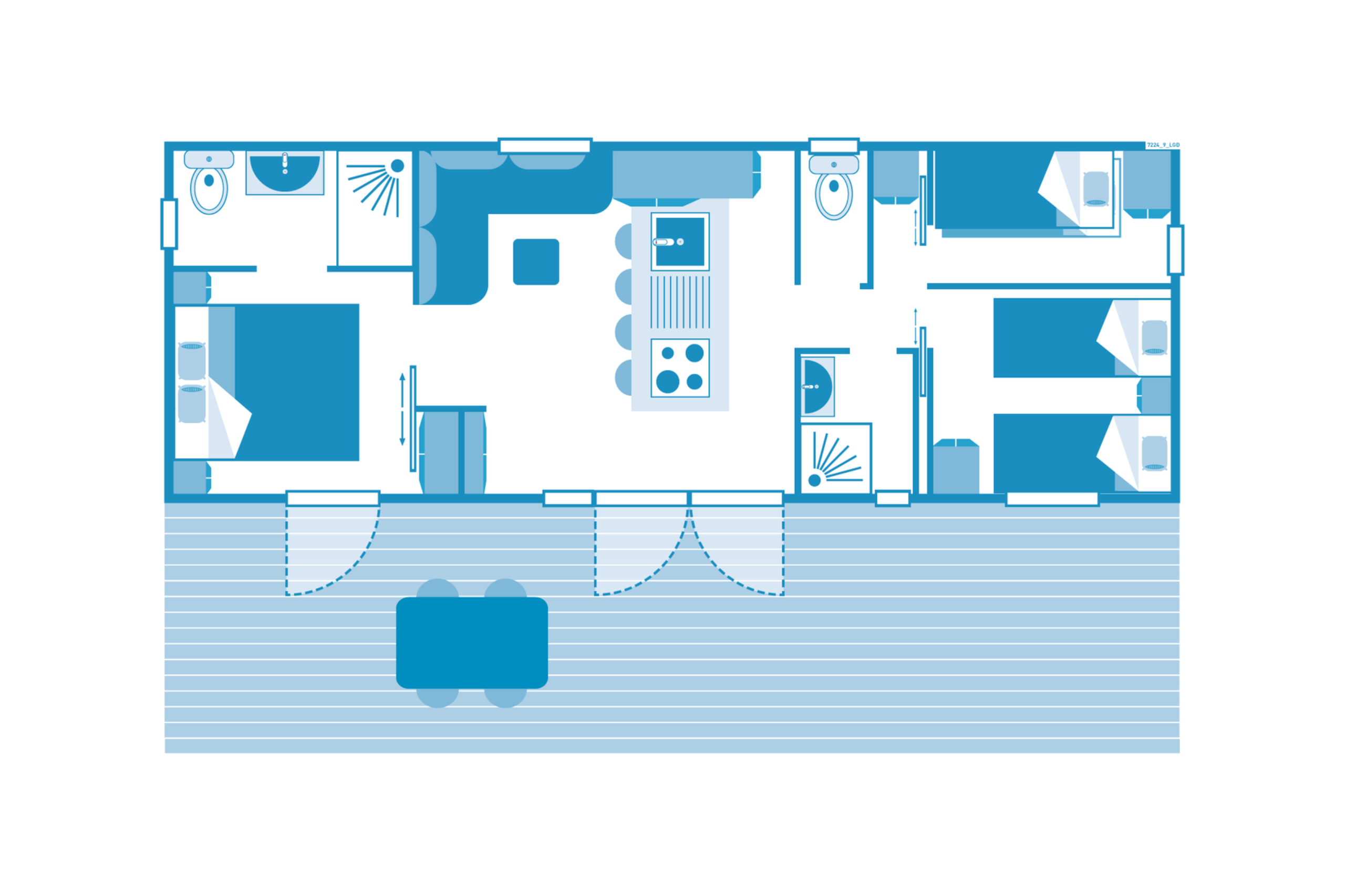 Cottage 6p 3Bdrms AirConPremium