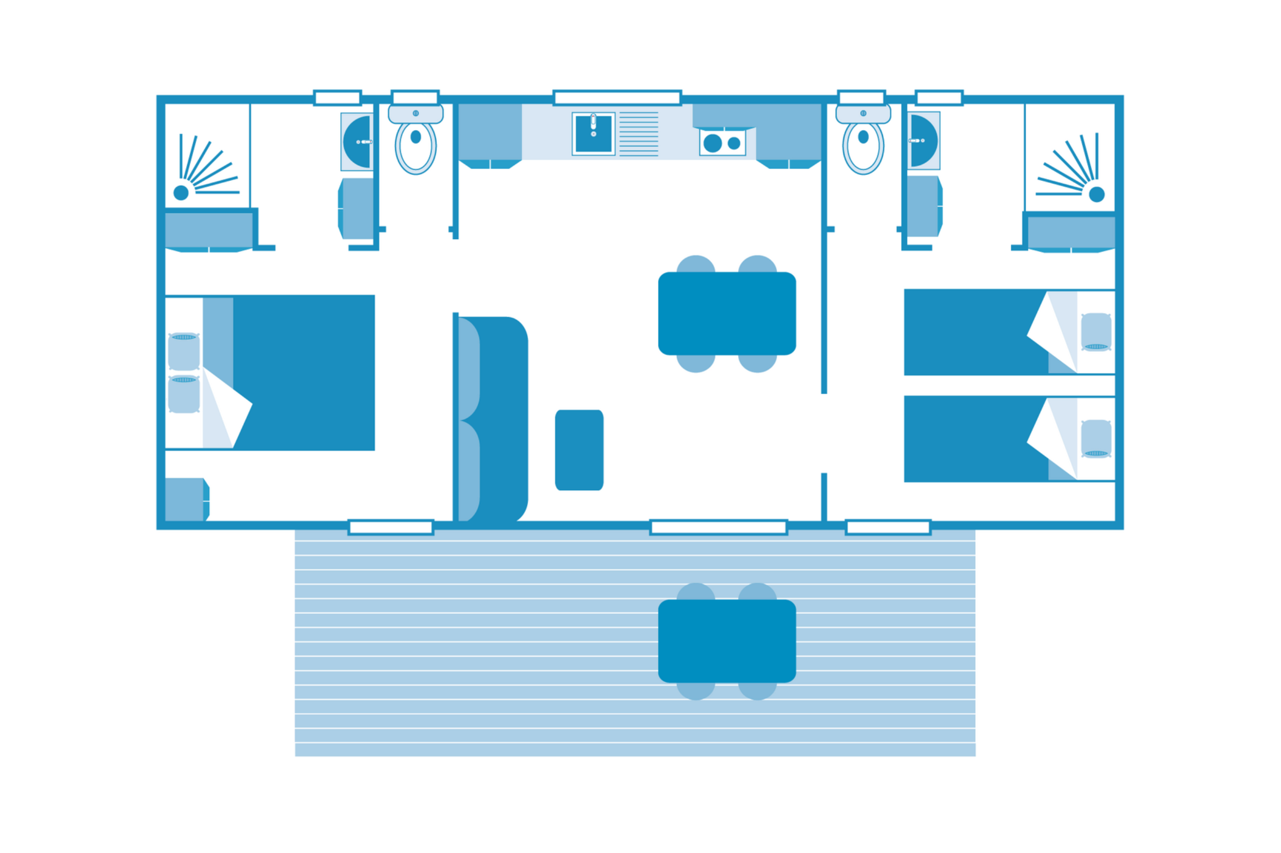 Cottage 4p 2Bdrms AirConPremium