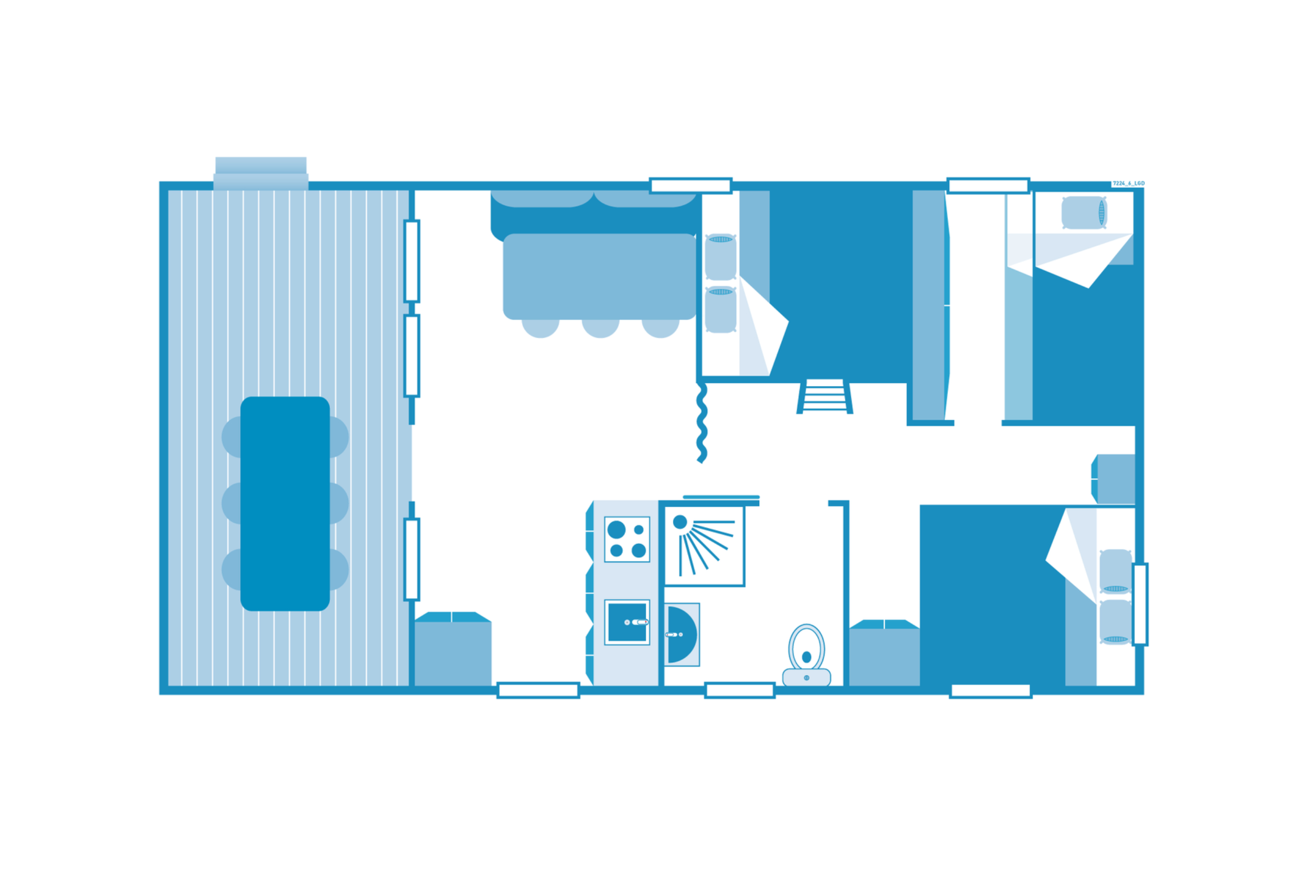 Lodge Safari 6p 3Bdrms AirCon ****