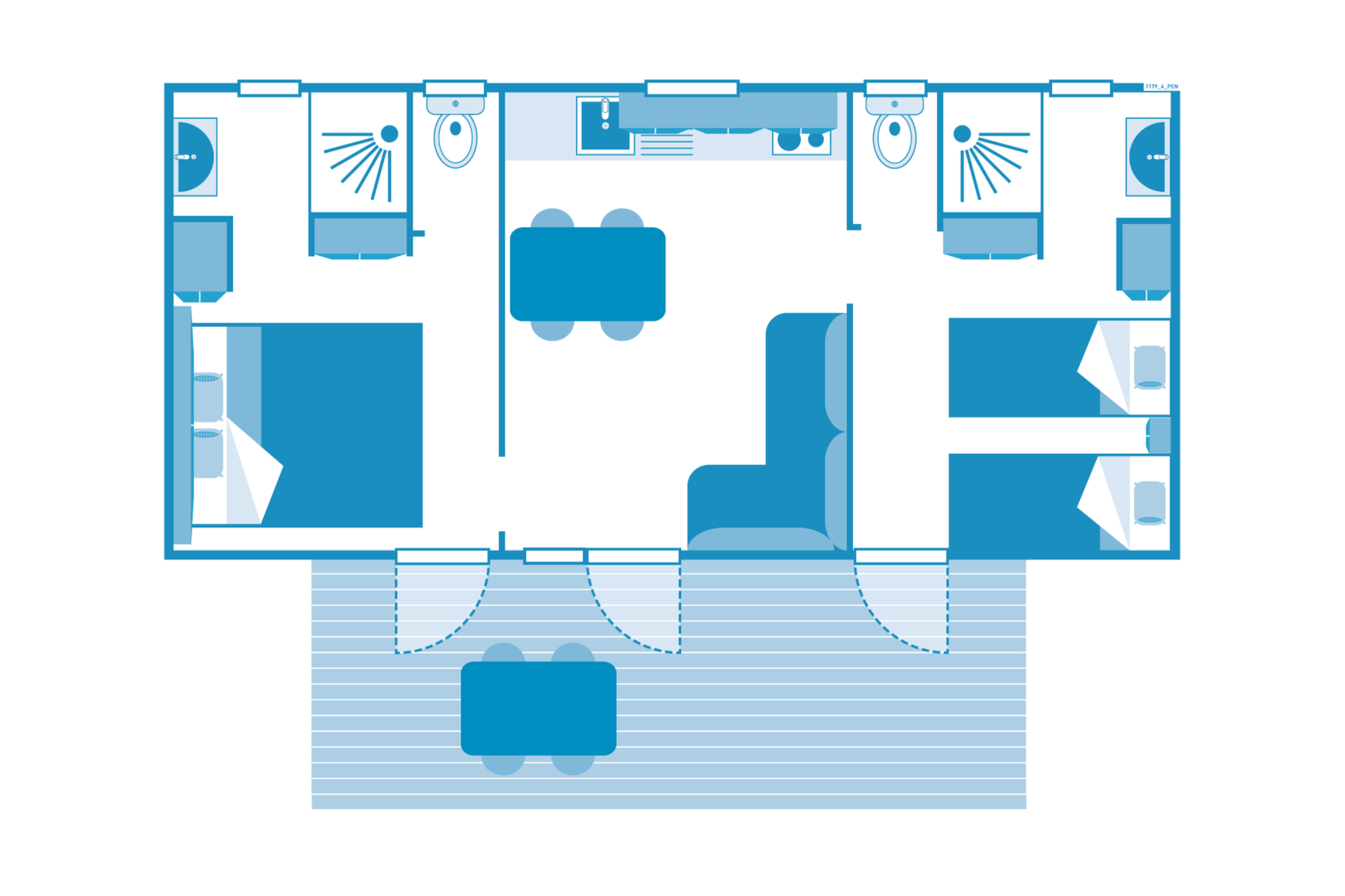 Cottage 4p 2Bdrms AirCon ****