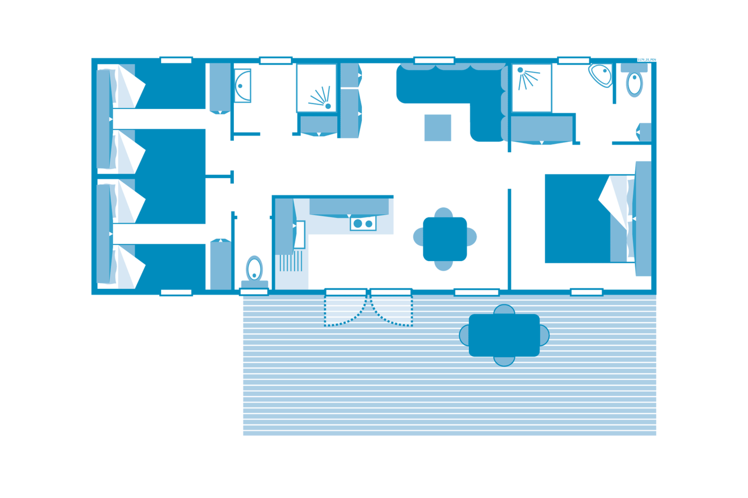 Cottage 6p 3Bdrms AirCon ****