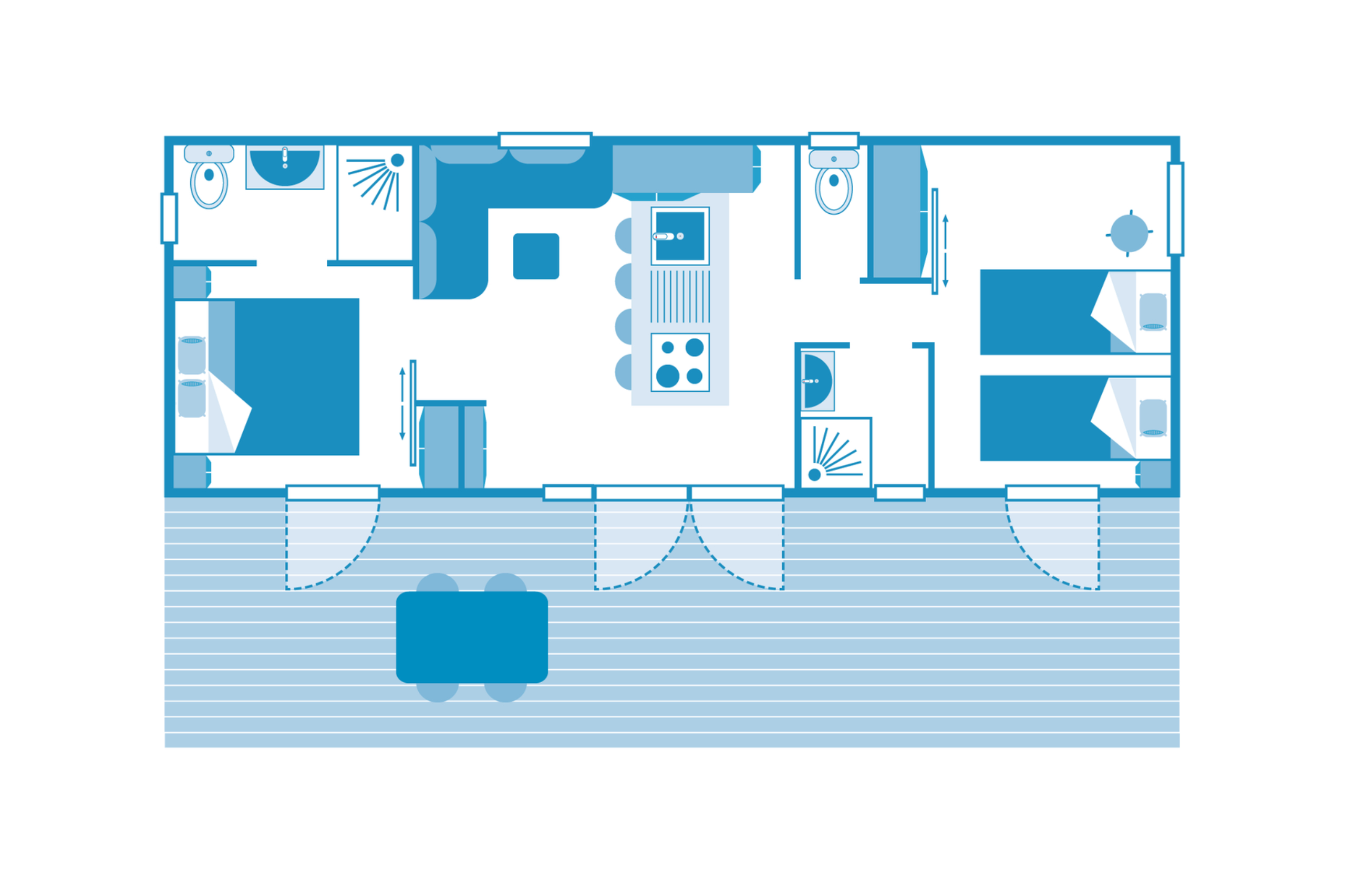 Cottage 4p 2Bdrms AirConPremium
