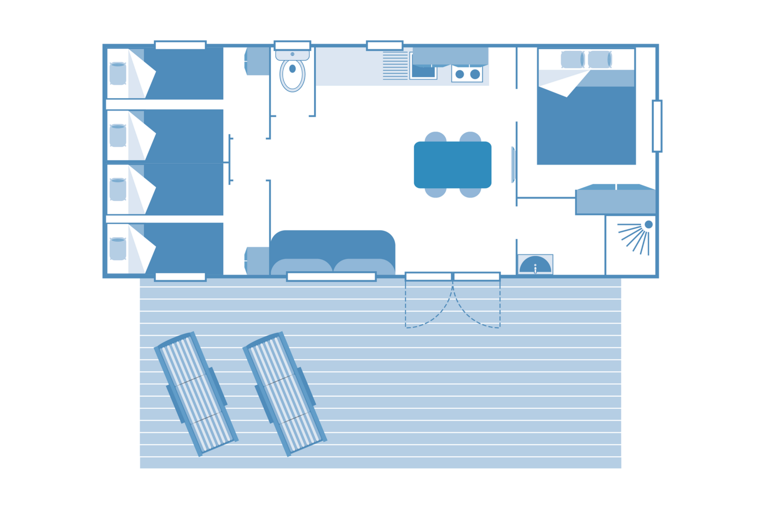 Cottage Cigale 6p 3Bdrms AirConPremium