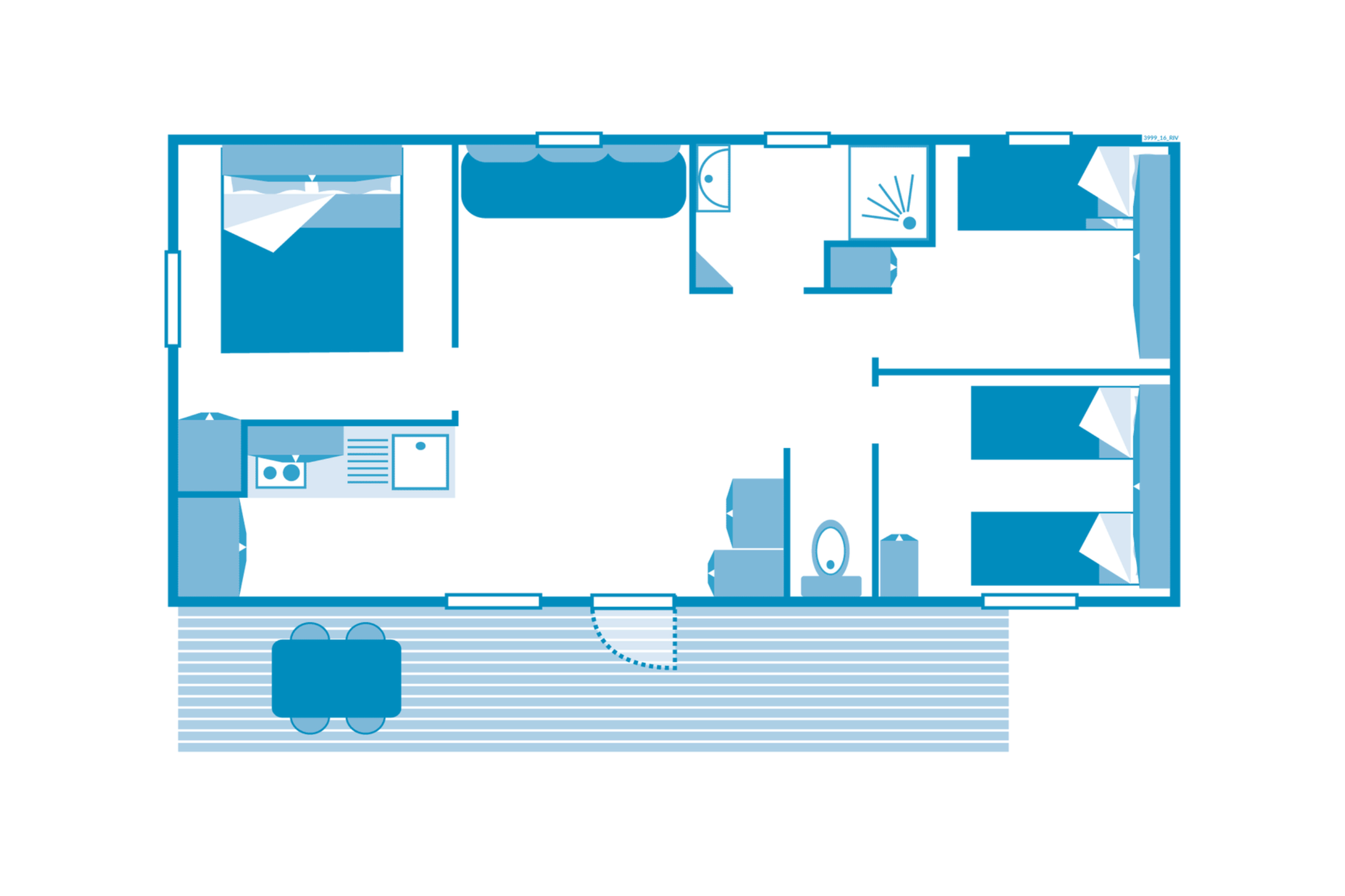 Cottage Tropical 6p 3Bdrms AirCon ****